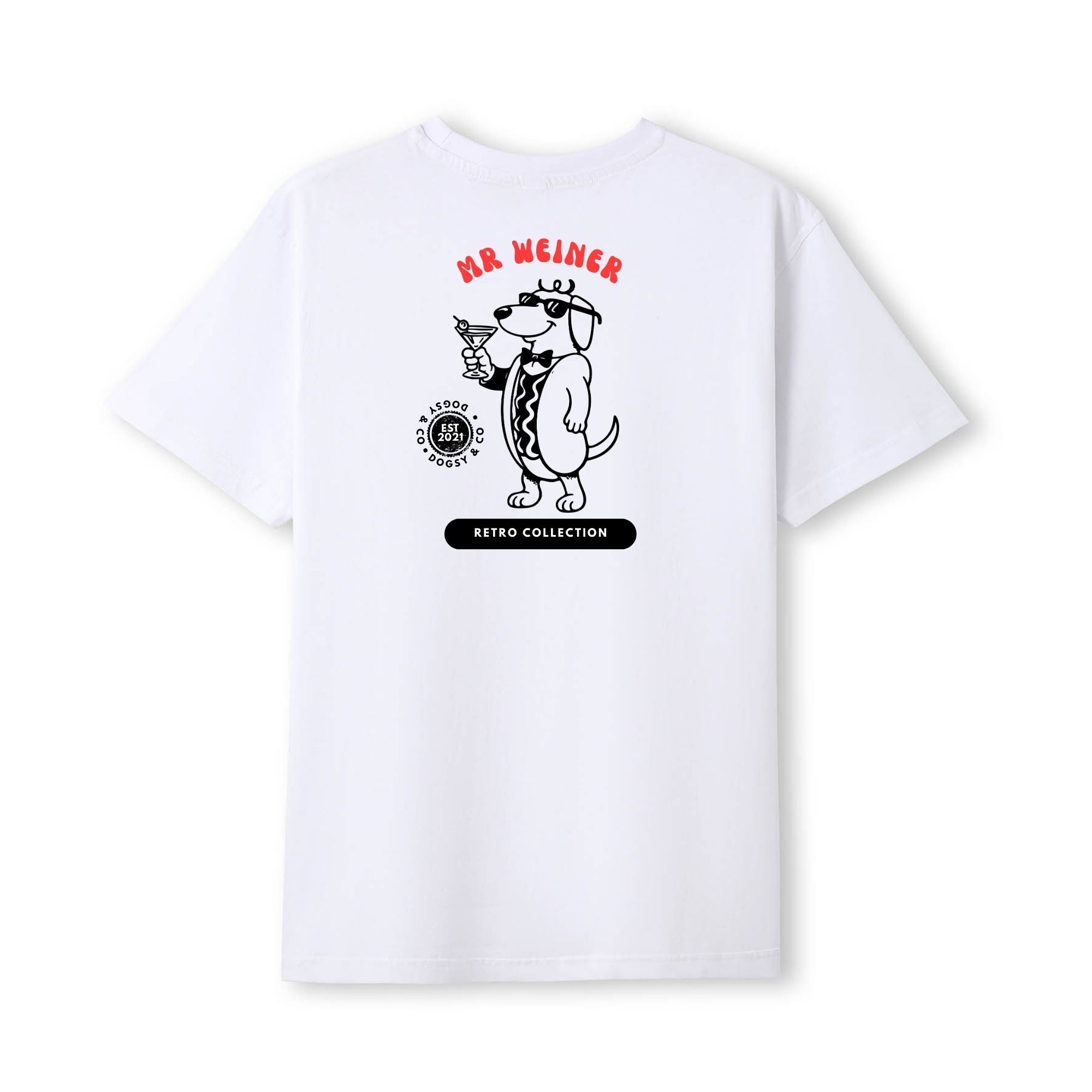 Mr Weiner Drinks his Dry Martini™ Funny Dachshund T‑Shirt