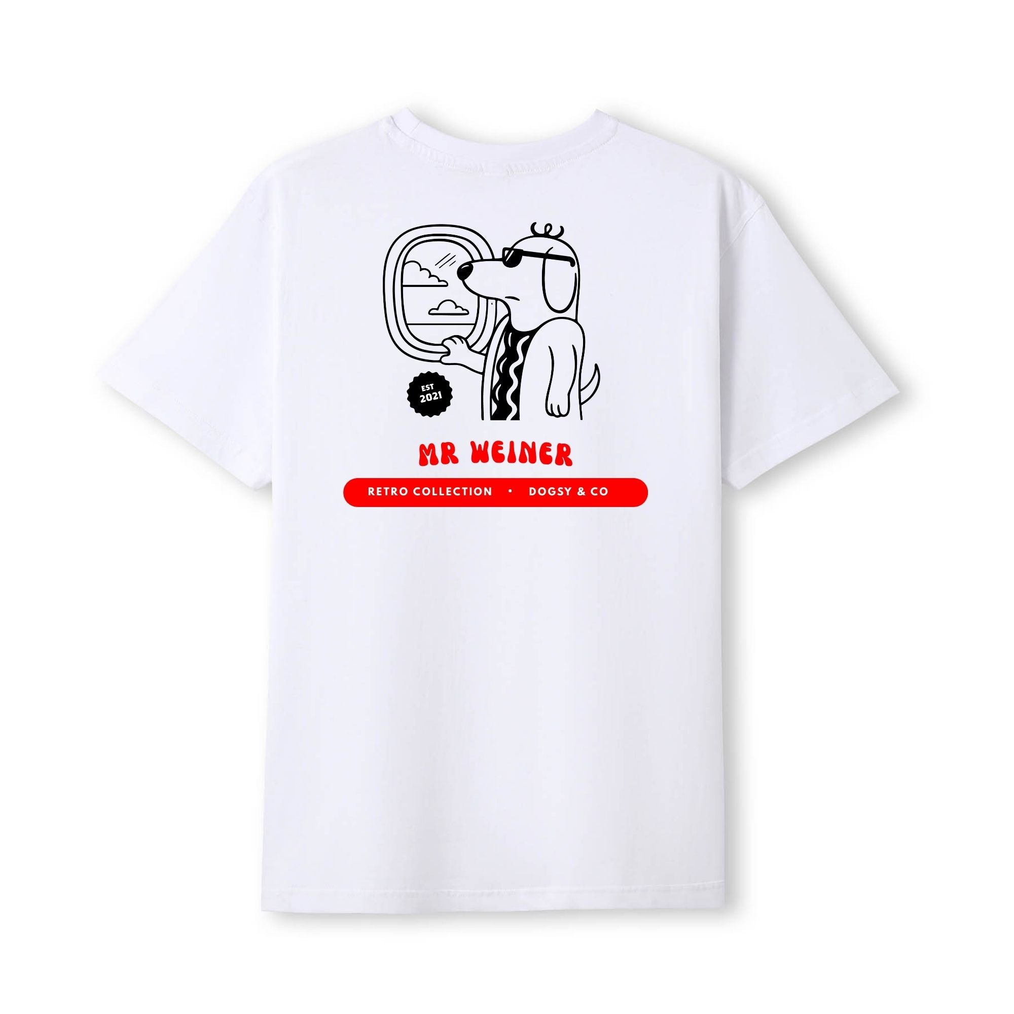 Mr Weiner Goes on a Plane™ Funny Dachshund T‑Shirt - alternate view