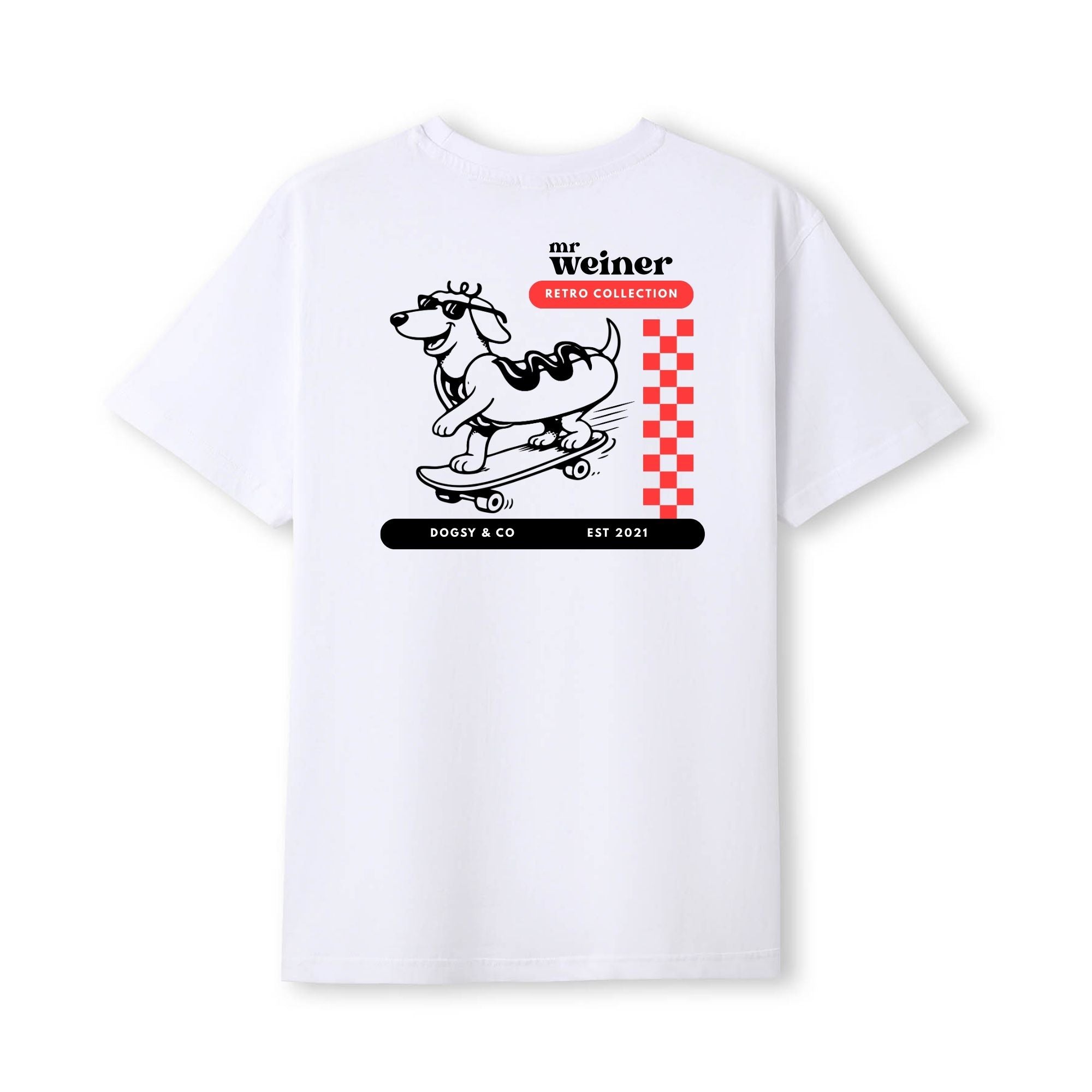 Mr Weiner Rides his Skateboard™ Funny Dachshund T‑Shirt