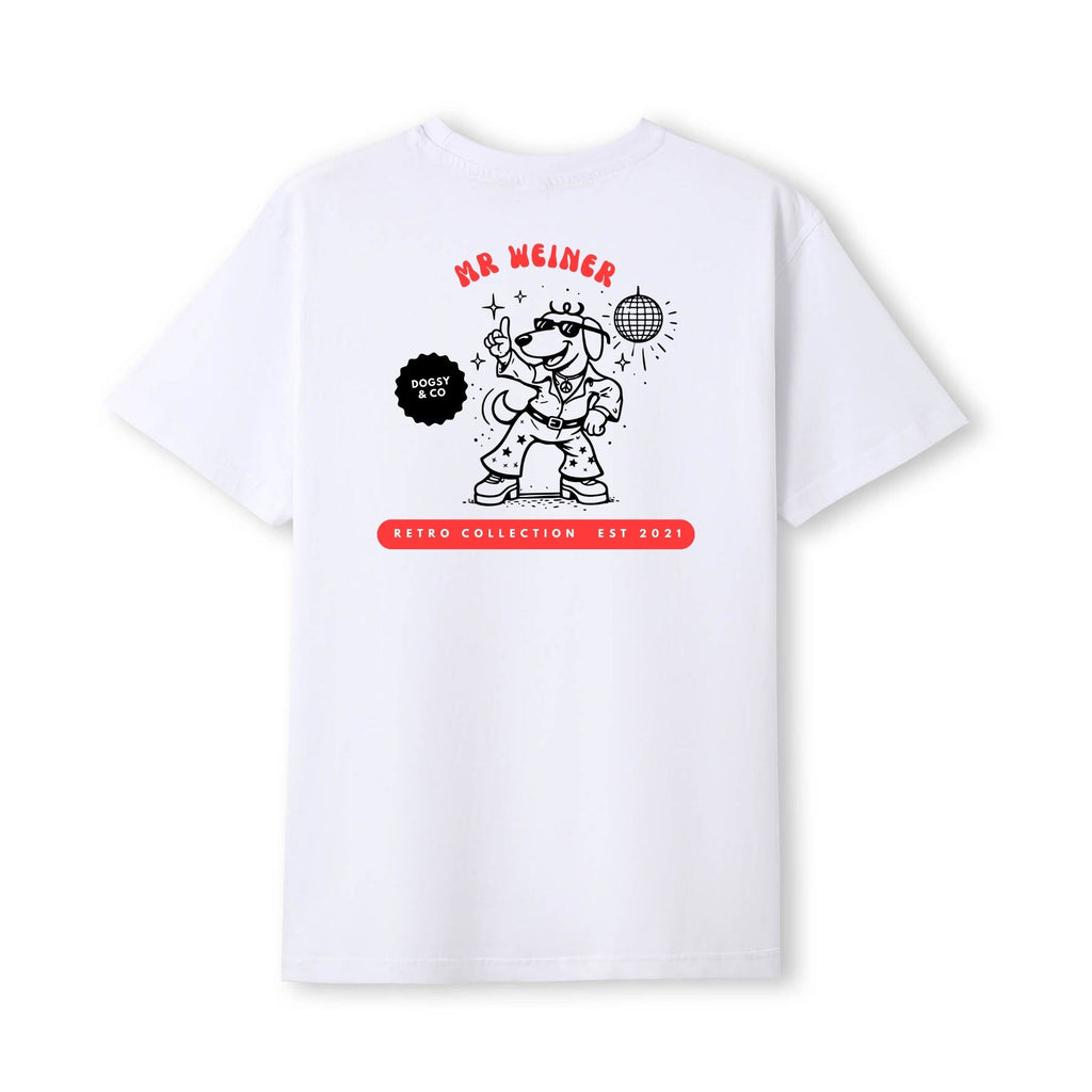 Mr Weiner 70'S Disco Dancer™ Funny Dachshund T‑Shirt