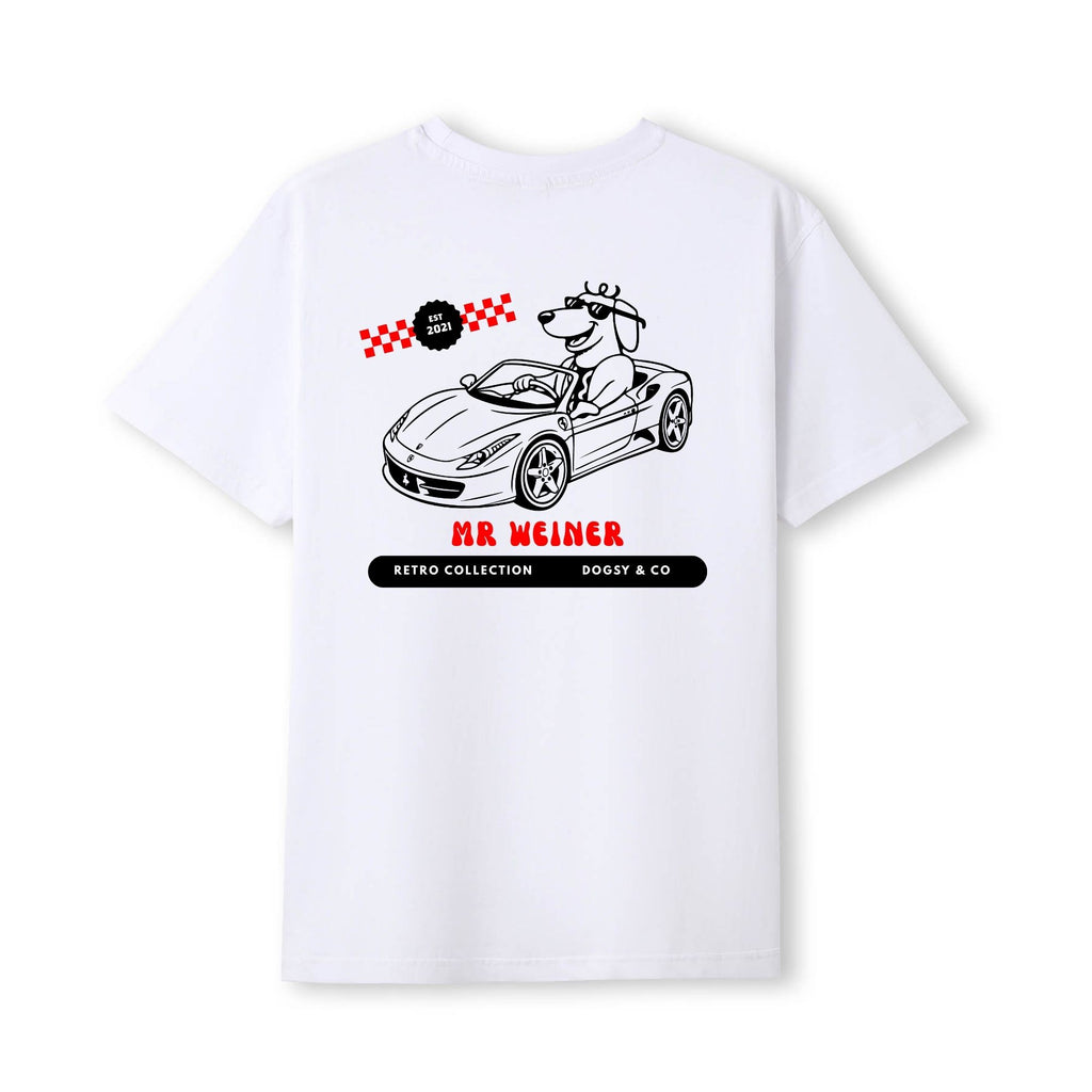 Mr Weiner In his Ferrari™ Funny Dachshund T‑Shirt