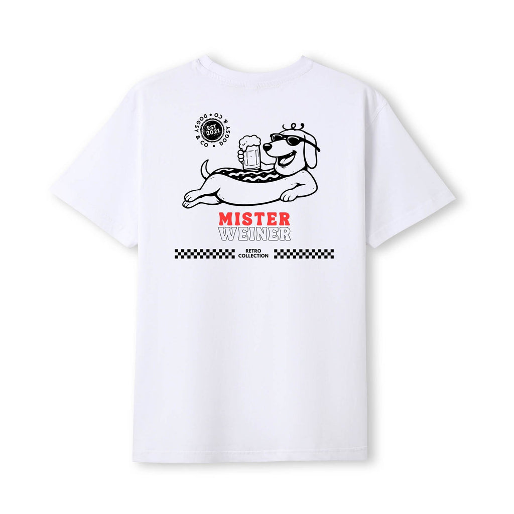 Mr Weiner Is a Sexy Beast Drinking Beer™ Funny Dachshund T‑Shirt