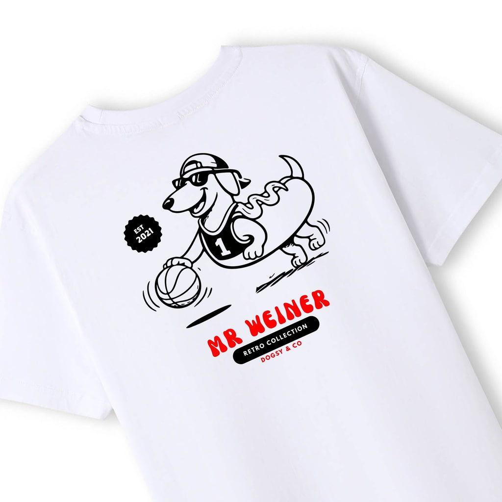 Mr Weiner Plays Basketball™ Funny Dachshund T‑Shirt