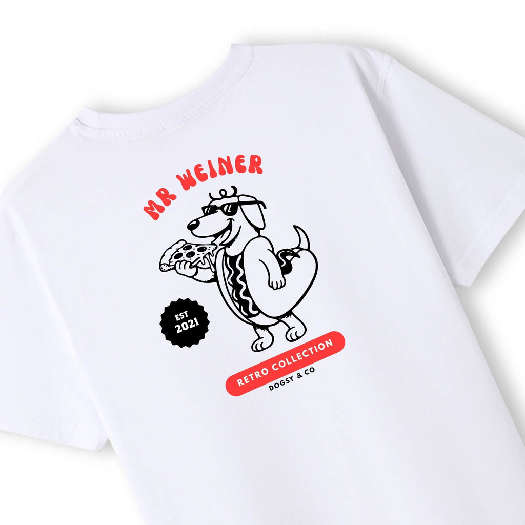 Mr Weiner Eats Pizza™ Funny Dachshund T‑Shirt