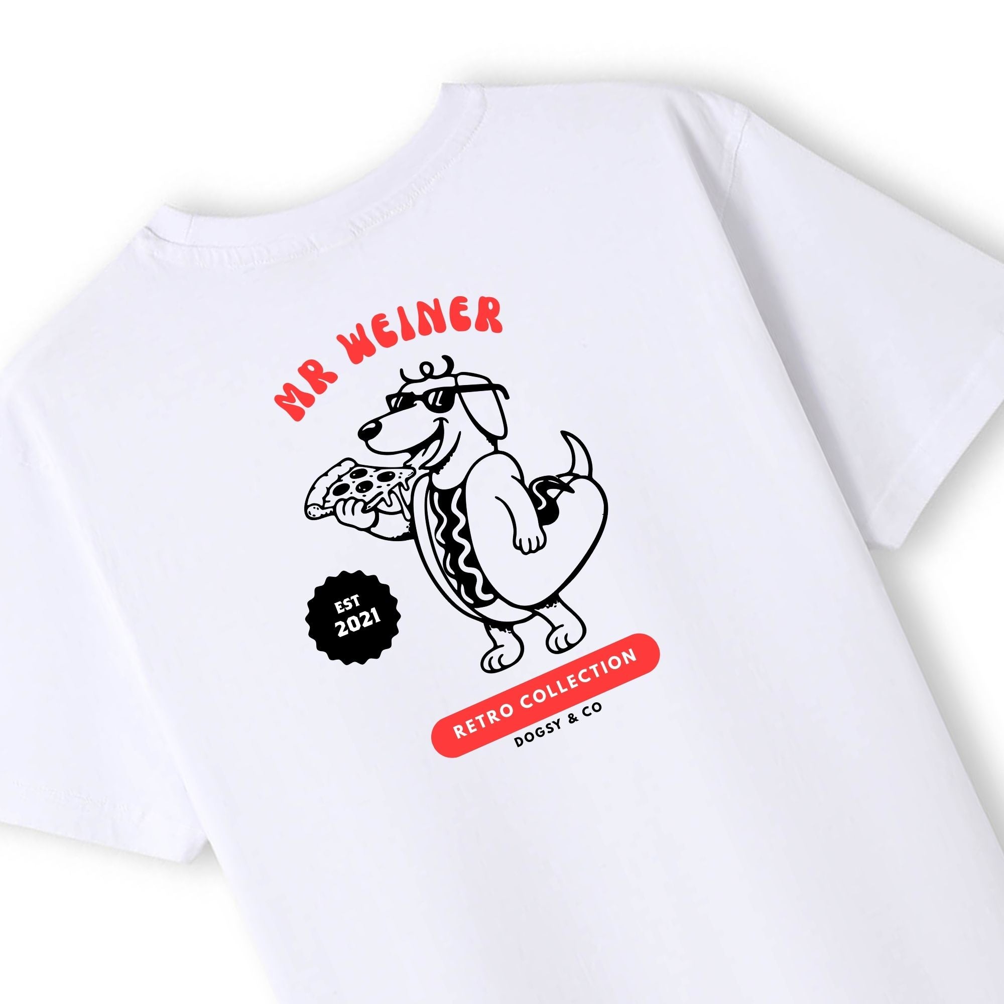 Mr Weiner Eats Pizza™ Funny Dachshund T‑Shirt