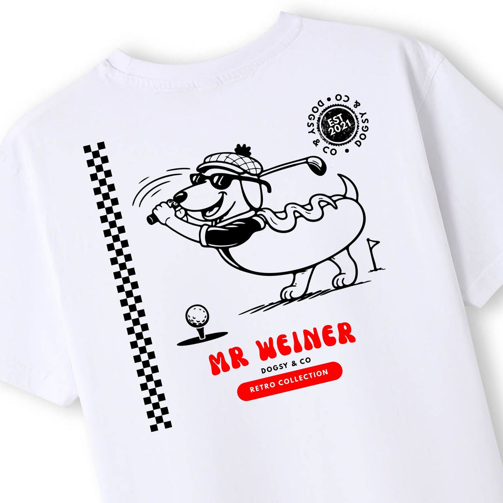 Mr Weiner The Golfer™ Funny Dachshund T‑Shirt | Dogsy & Co