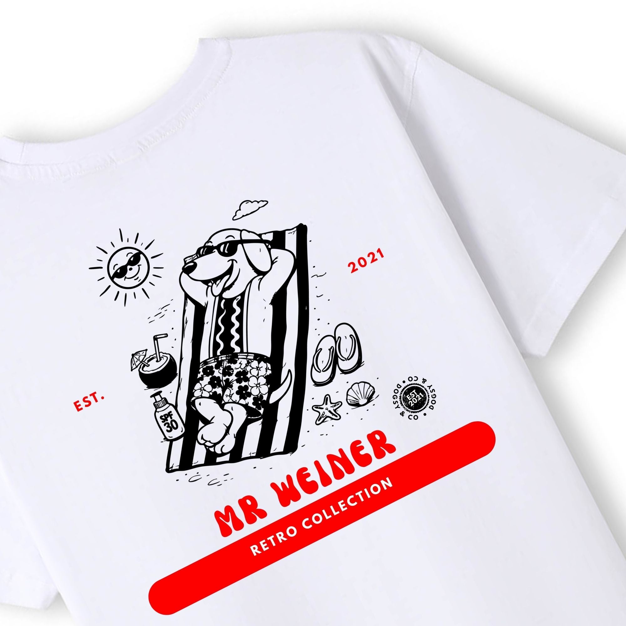 Mr Weiner In Hawaii™ Funny Dachshund T‑Shirt