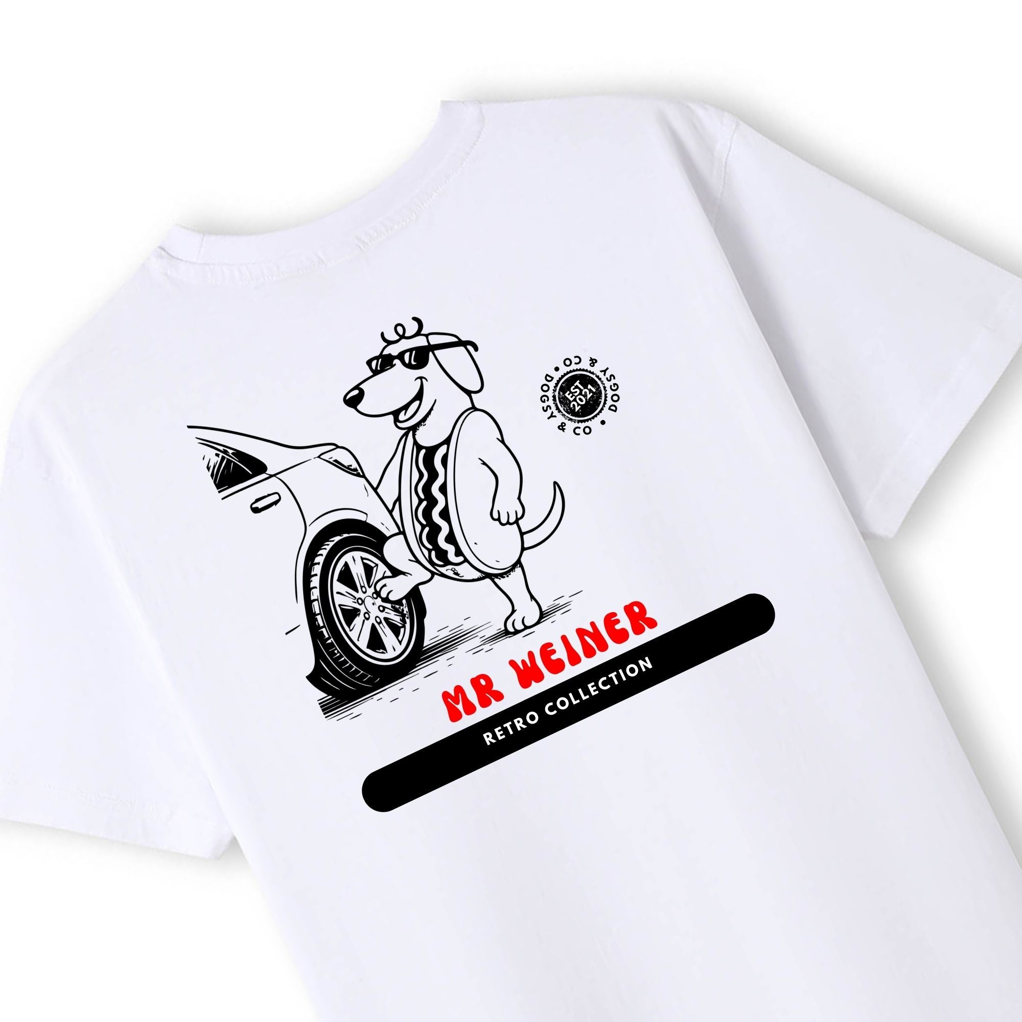 Mr Weiner Kicking Tyres™ Funny Dachshund T‑Shirt