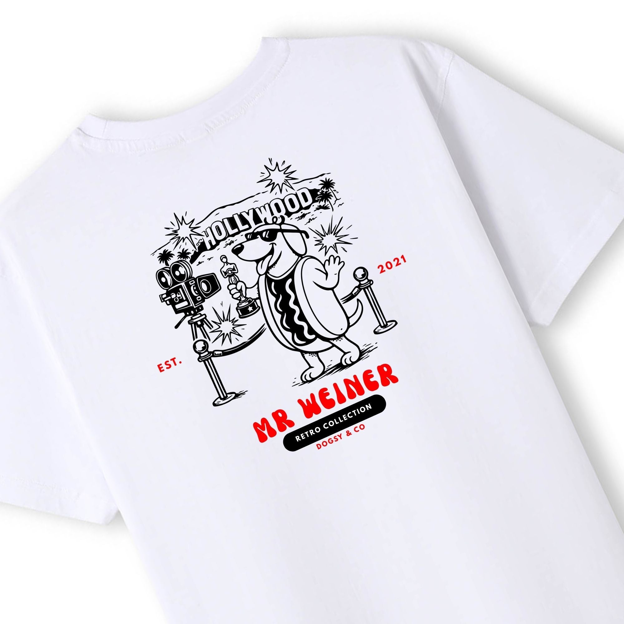 Mr Weiner Movie Star Hollywood™ Funny Dachshund T‑Shirt