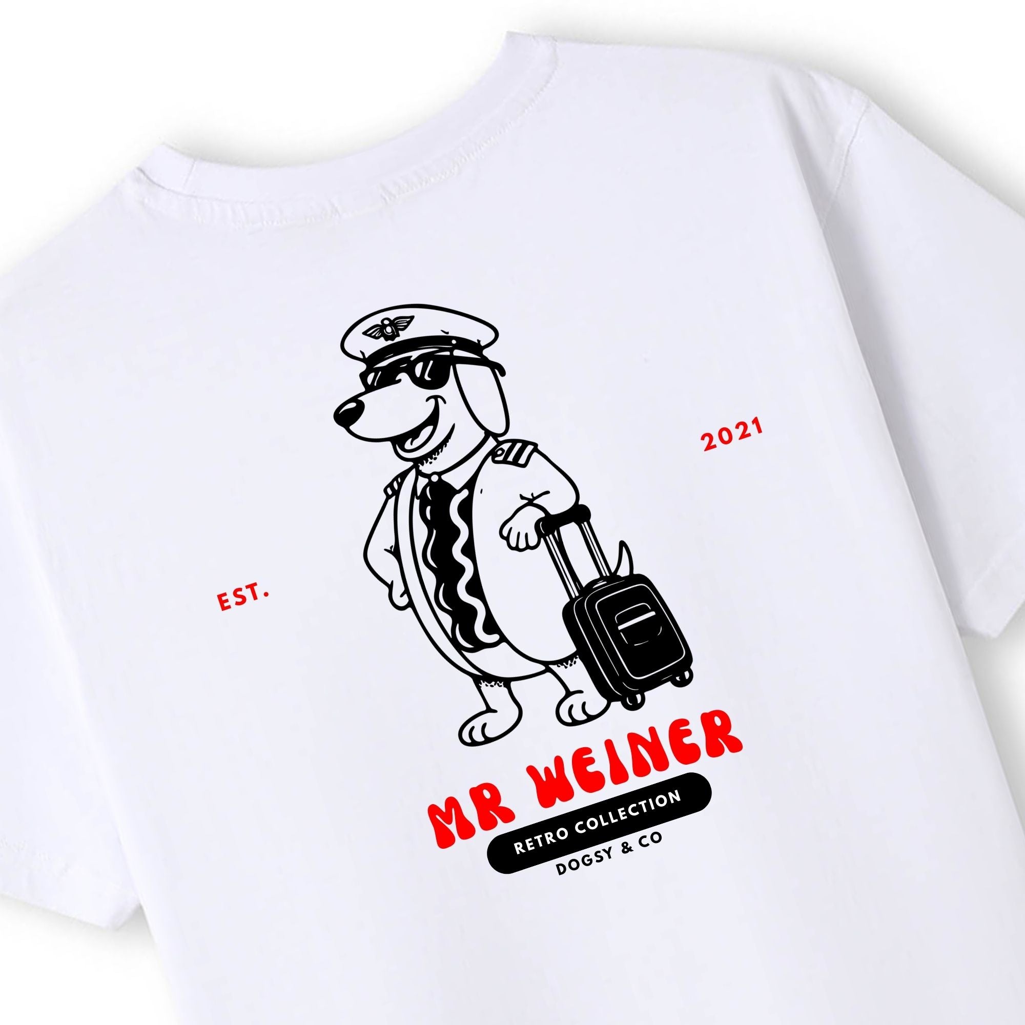Mr Weiner The Pilot™ Funny Dachshund T‑Shirt