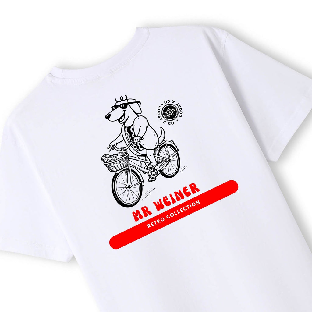 Mr Weiner Rides his Skateboard™ Funny Dachshund T‑Shirt