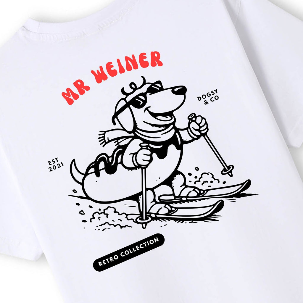 Mr Weiner Ski Instructor™ Funny Dachshund T‑Shirt