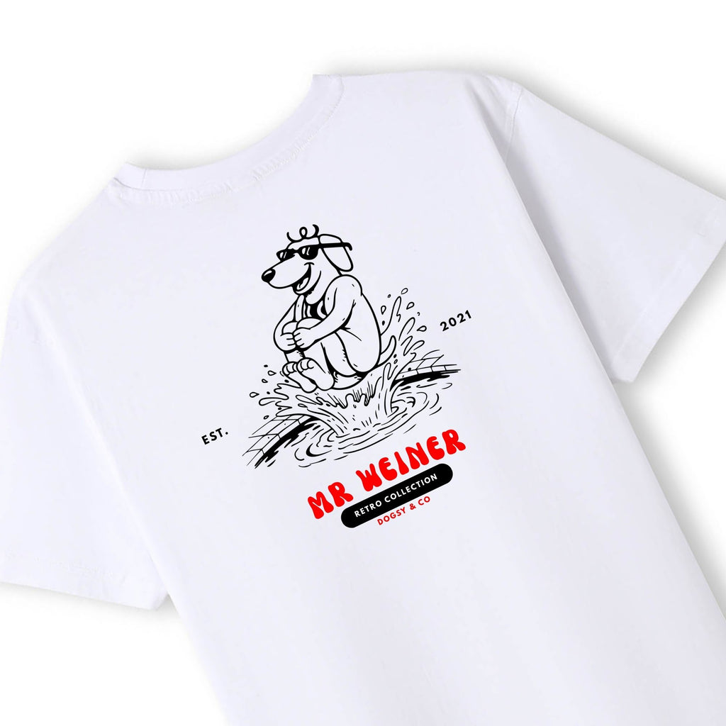 Mr Weiner Bombs into the Pool™ Funny Dachshund T‑Shirt | Dogsy & Co