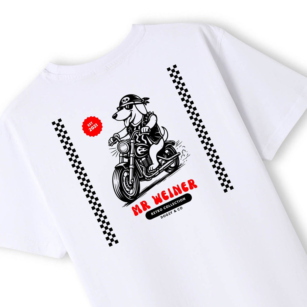 Mr Weiner In the Bikie Gang™ Funny Dachshund T‑Shirt