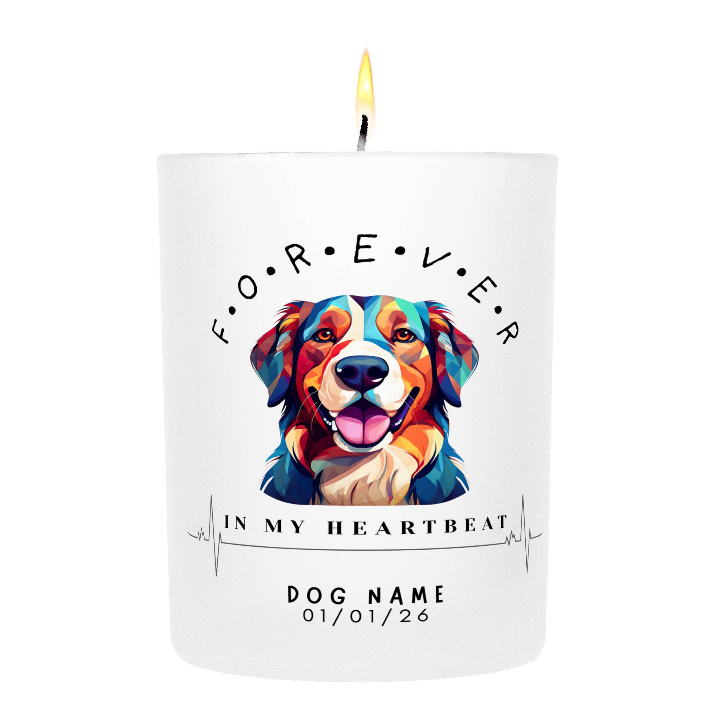 Murray River Retriever – Forever in My Heartbeat Custom Candle