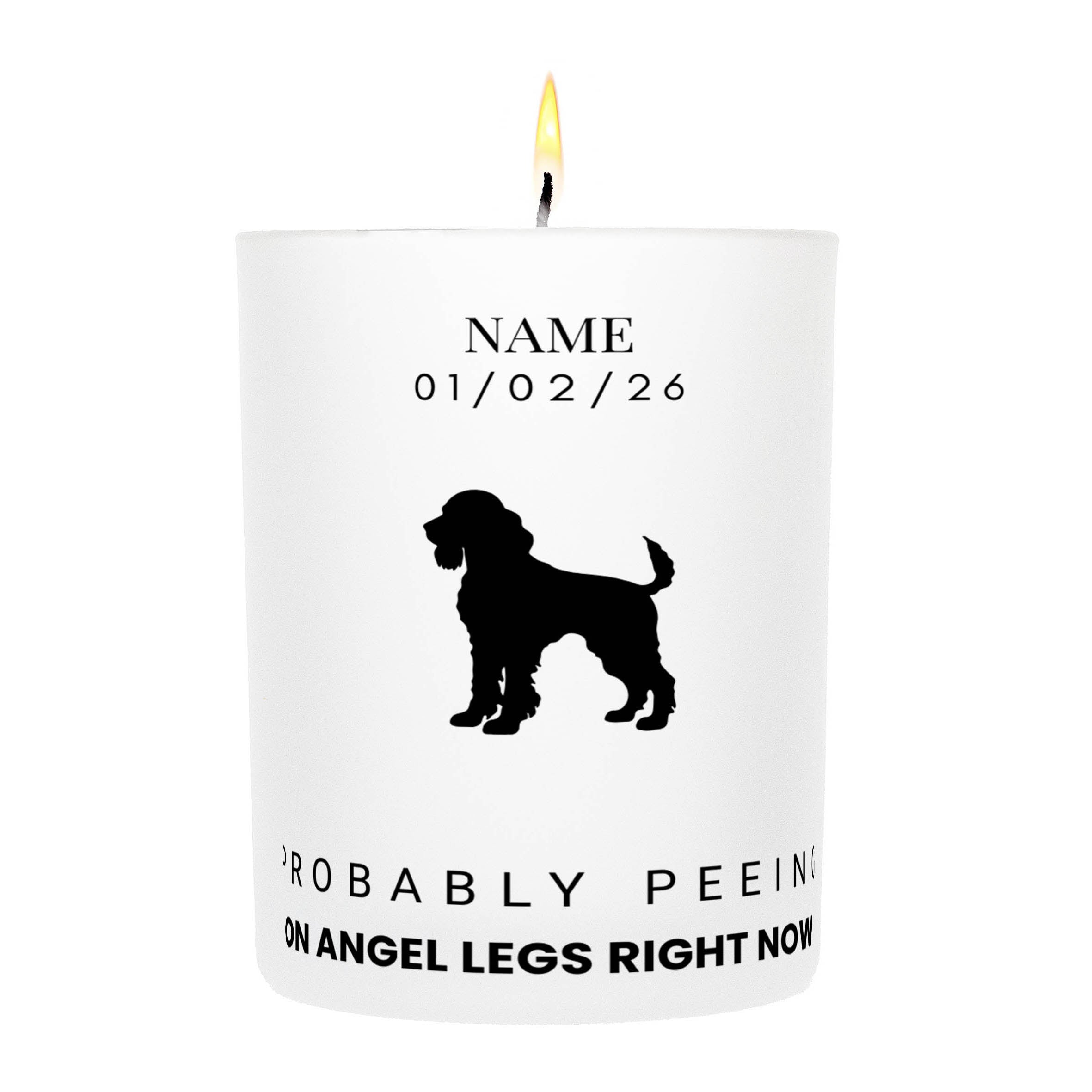 Murray River Retriever – Probably Peeing on Angel Legs Right Now Custom Candle