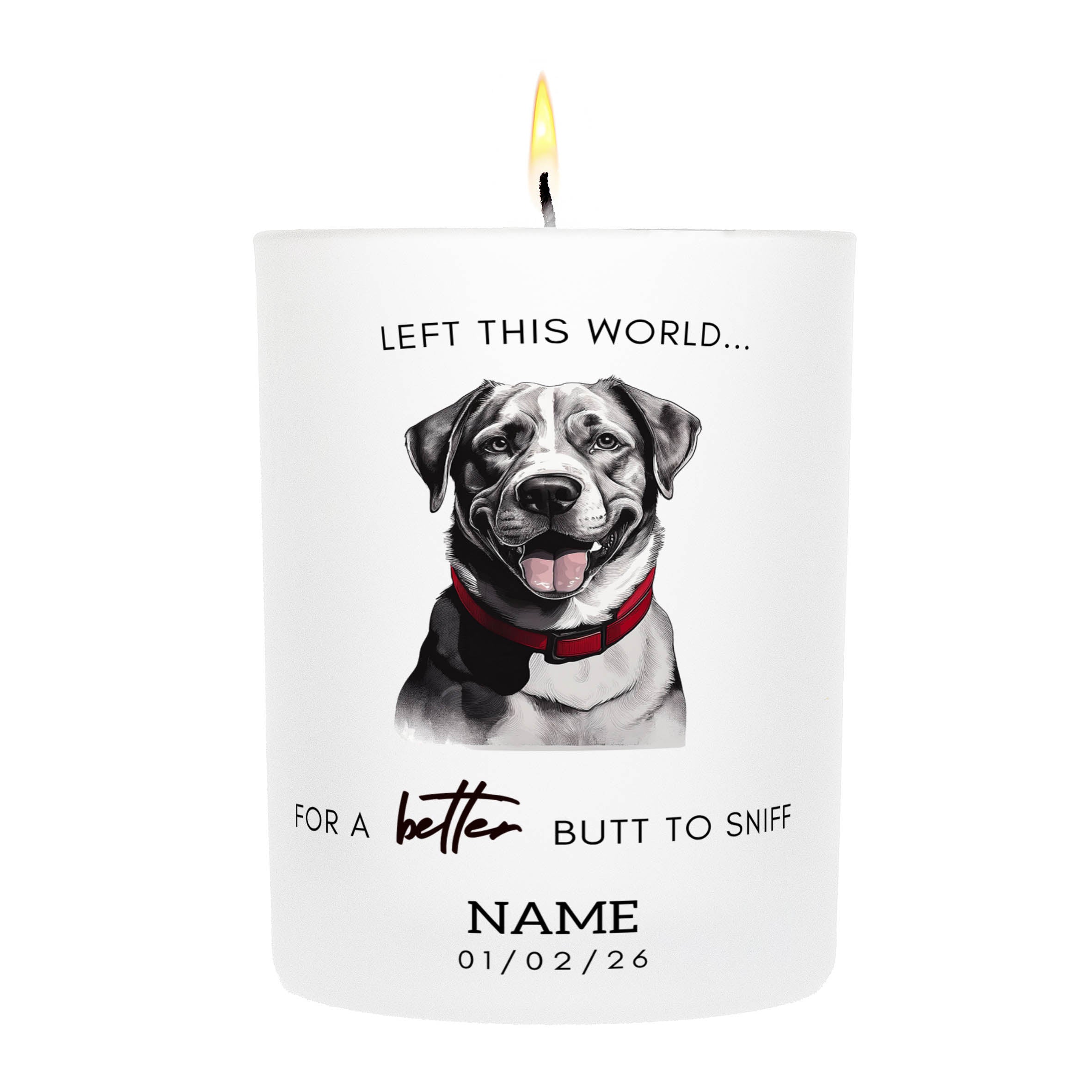 Murray River Retriever in Memory Better Butt To Sniff Custom Candle.