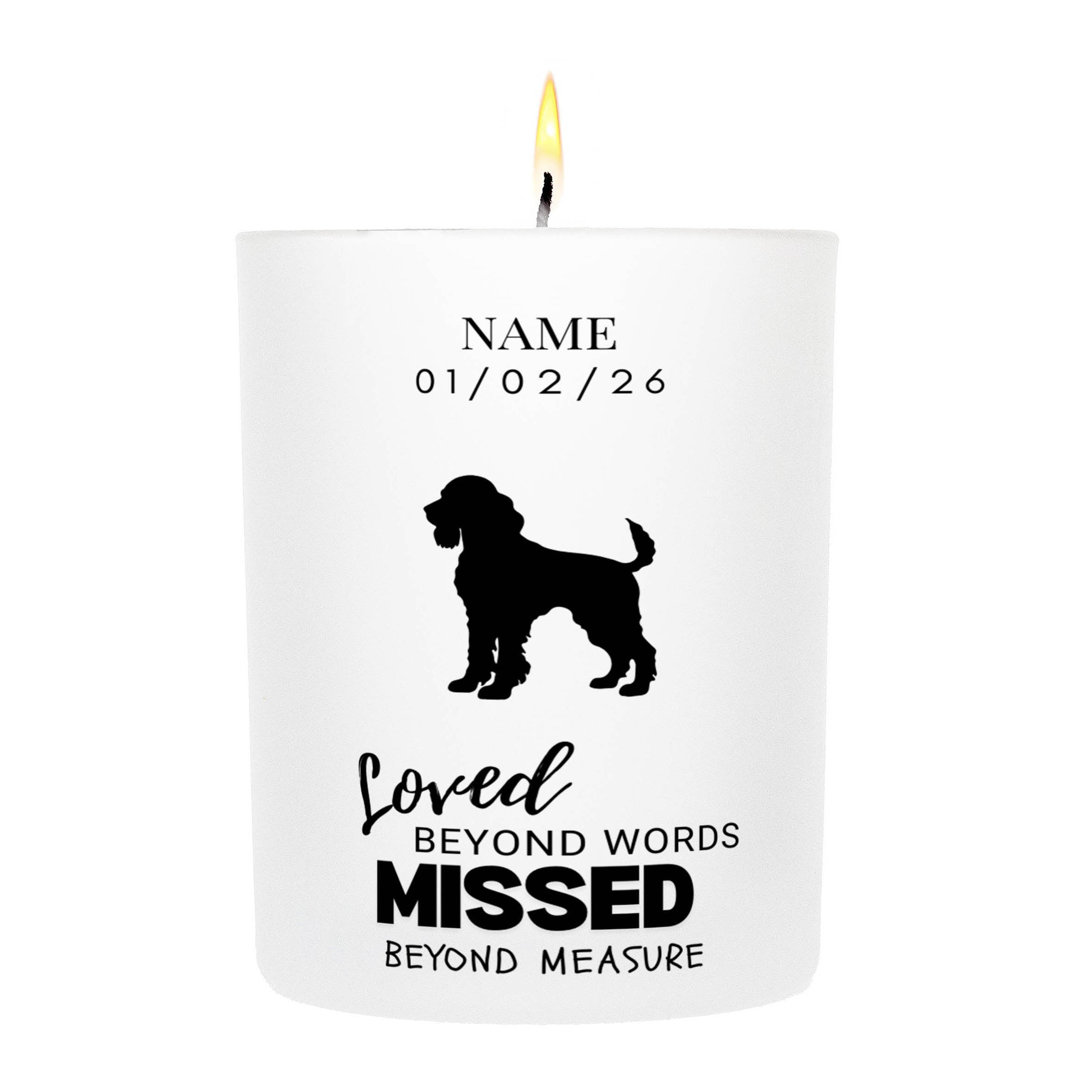 Murray River Retriever – Loved Beyond Words, Missed Beyond Measure Custom Candle