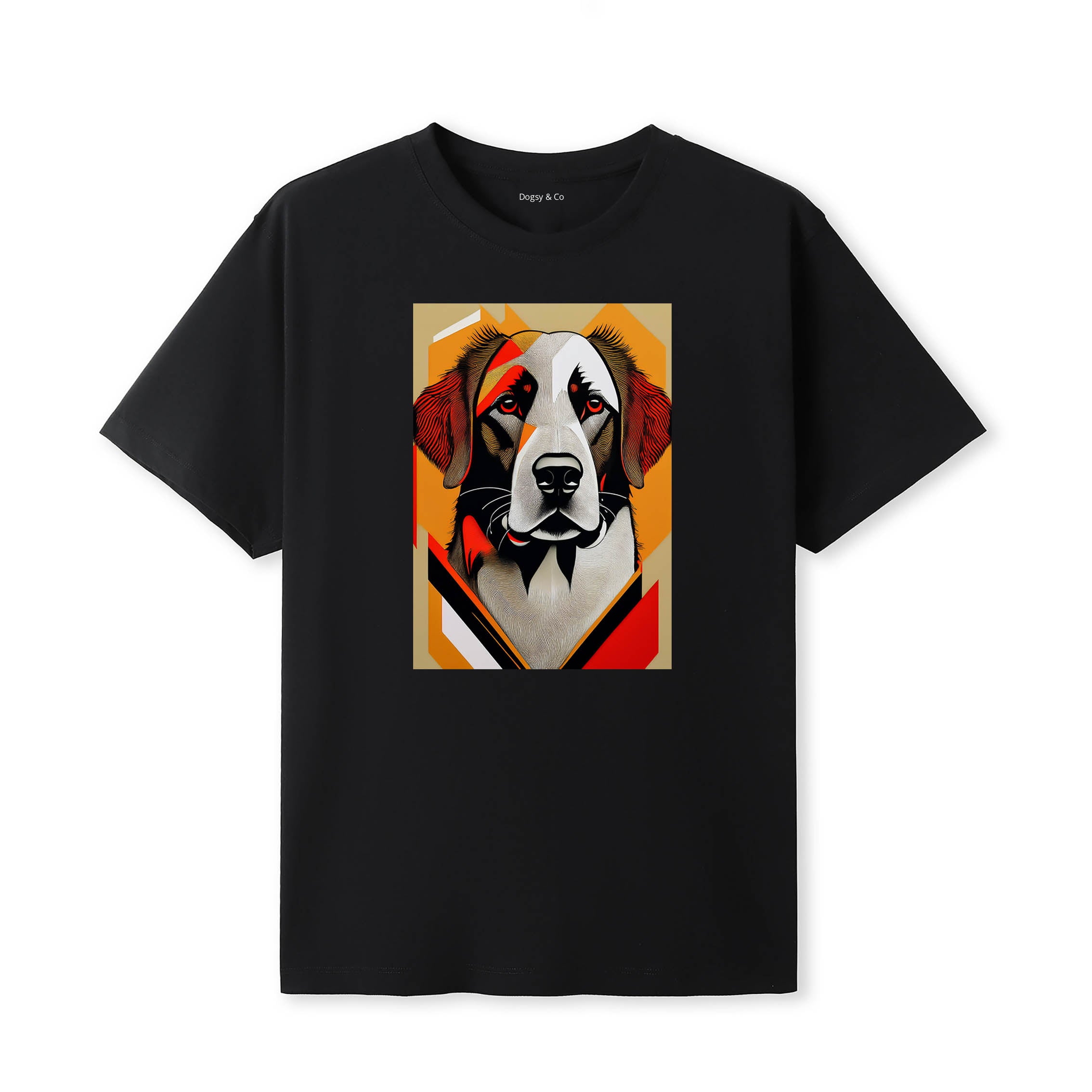 Murray River Retriever Retro Geo Orange Dog T-Shirt | Dogsy & Co
