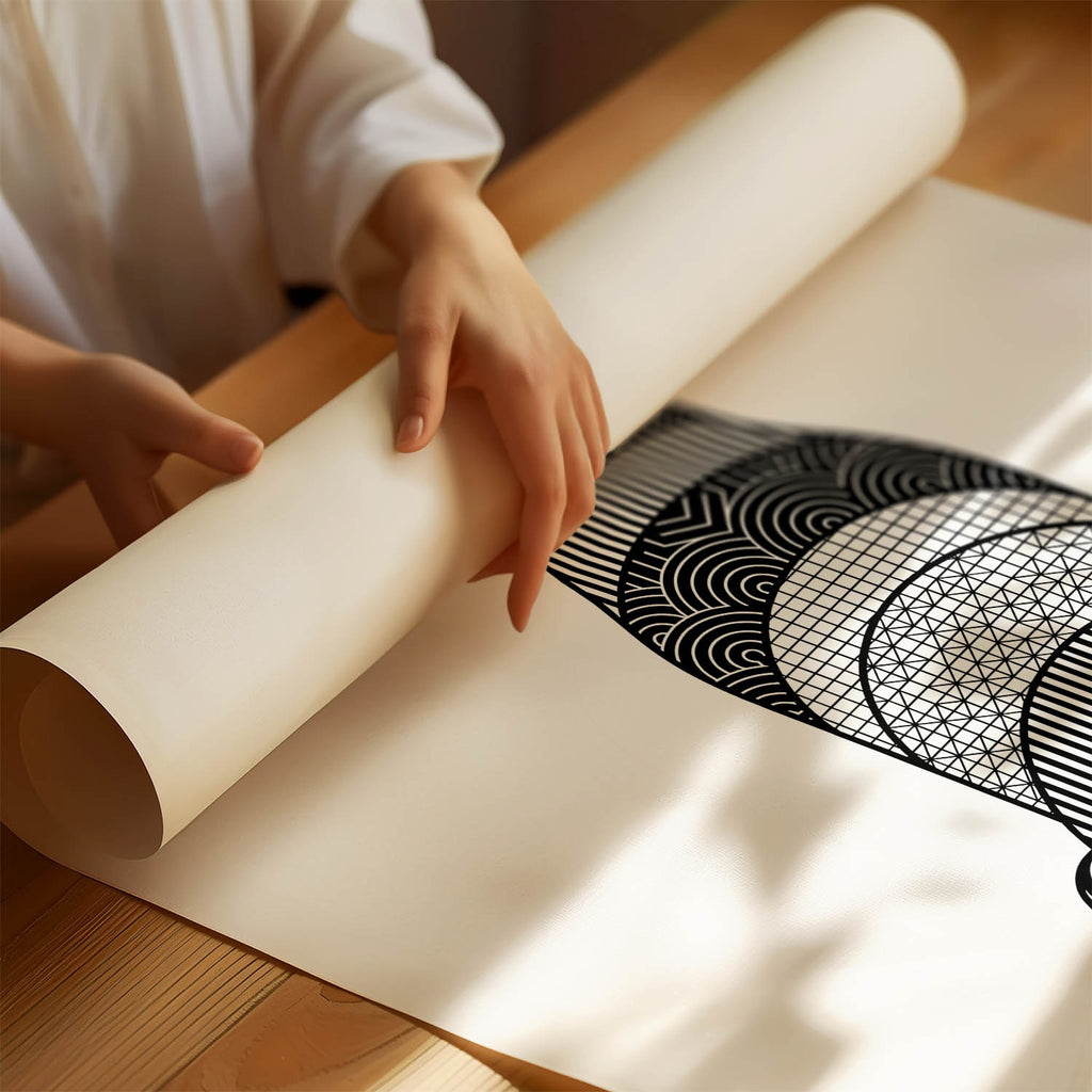 Murray River Retriever Geometric Line Art mockup