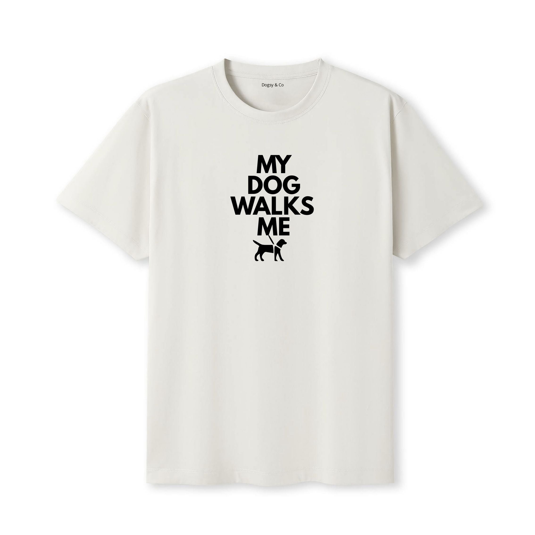 My Dog Walks Me T-Shirt - detail view