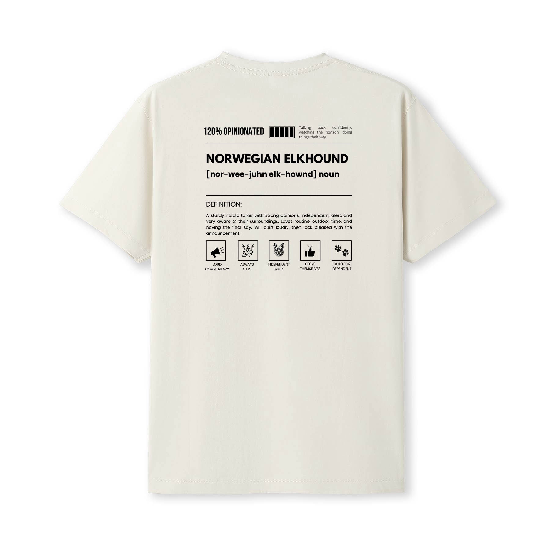 Norwegian Elkhound Dog Attitude Tshirt Funny Breed Definition Tee