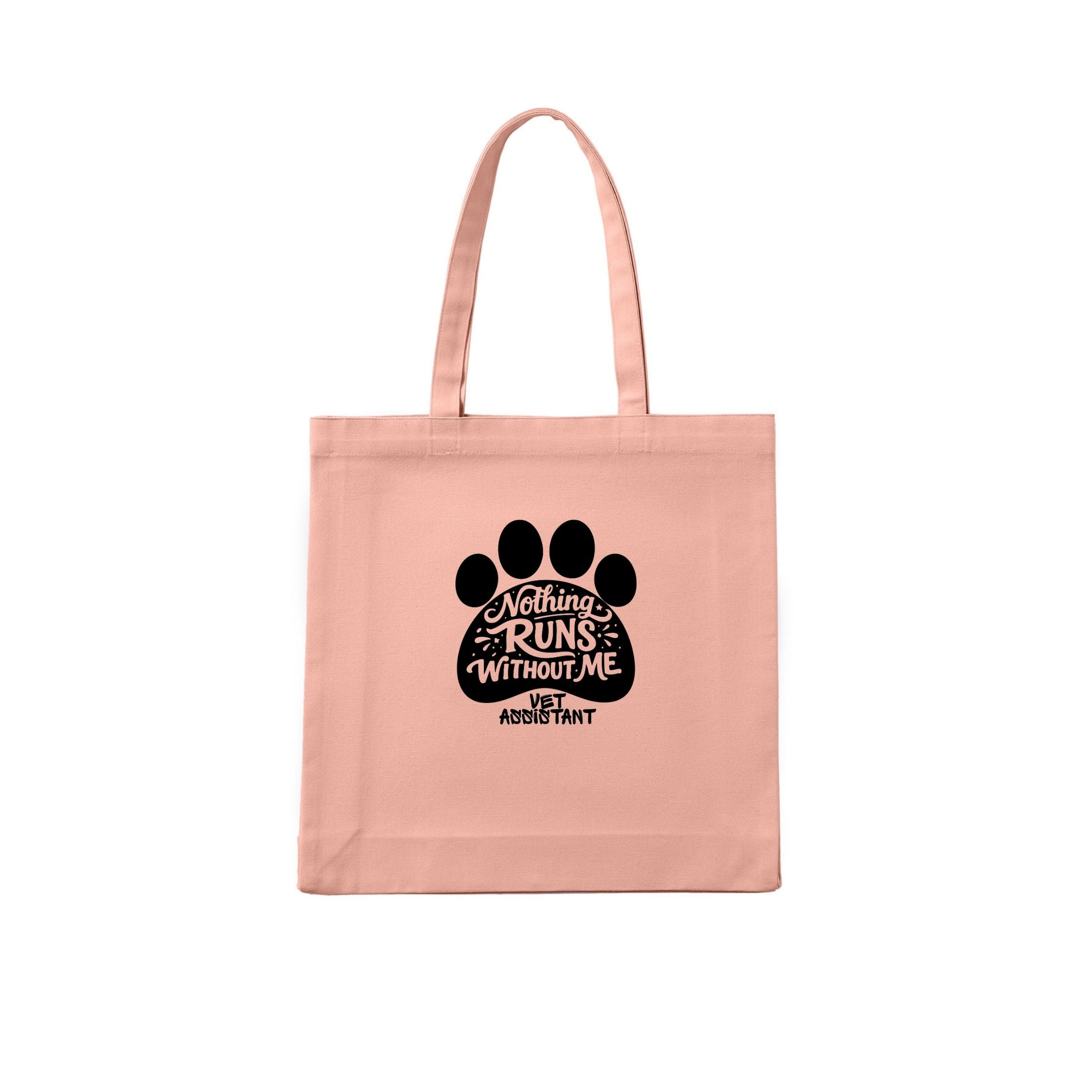 Nothing Runs Without Me Vet Assistant Tote Bag - detail view