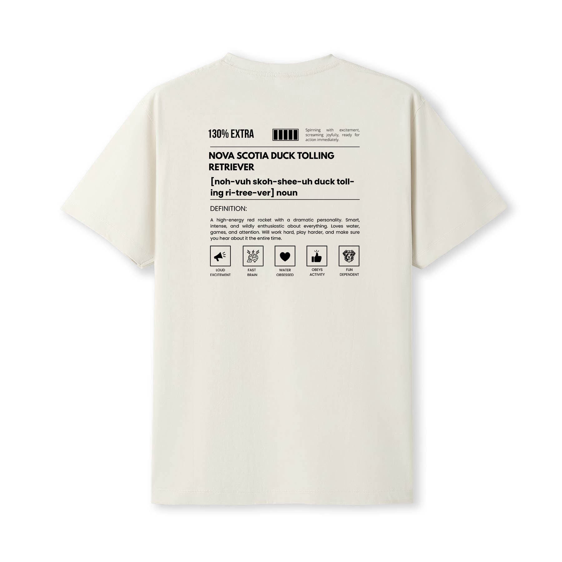 Nova Scotia Duck Tolling Retriever Dog Attitude Tshirt Funny Breed Definition Tee