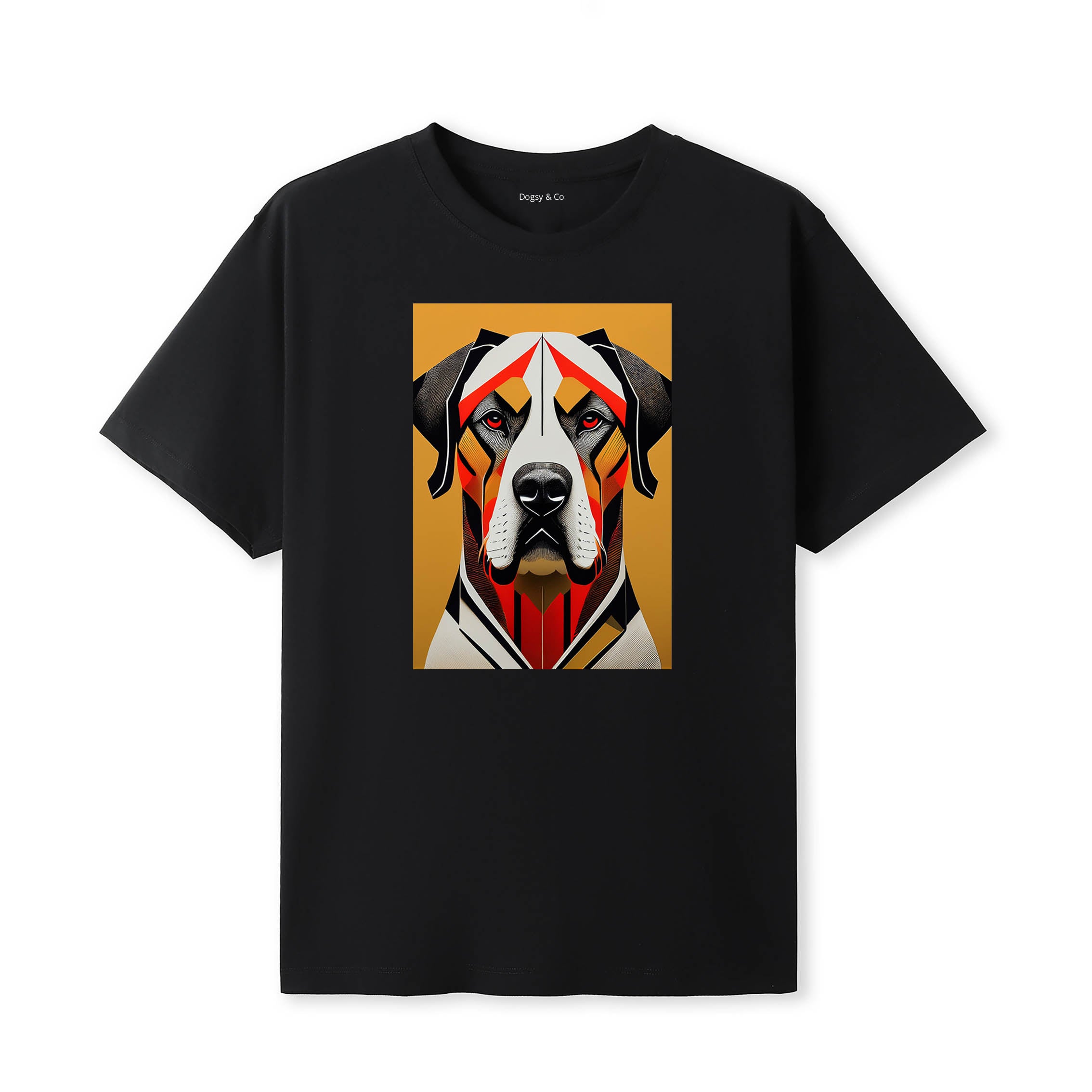 Neapolitan Mastiff Retro Geo Orange Dog T-Shirt | Dogsy & Co