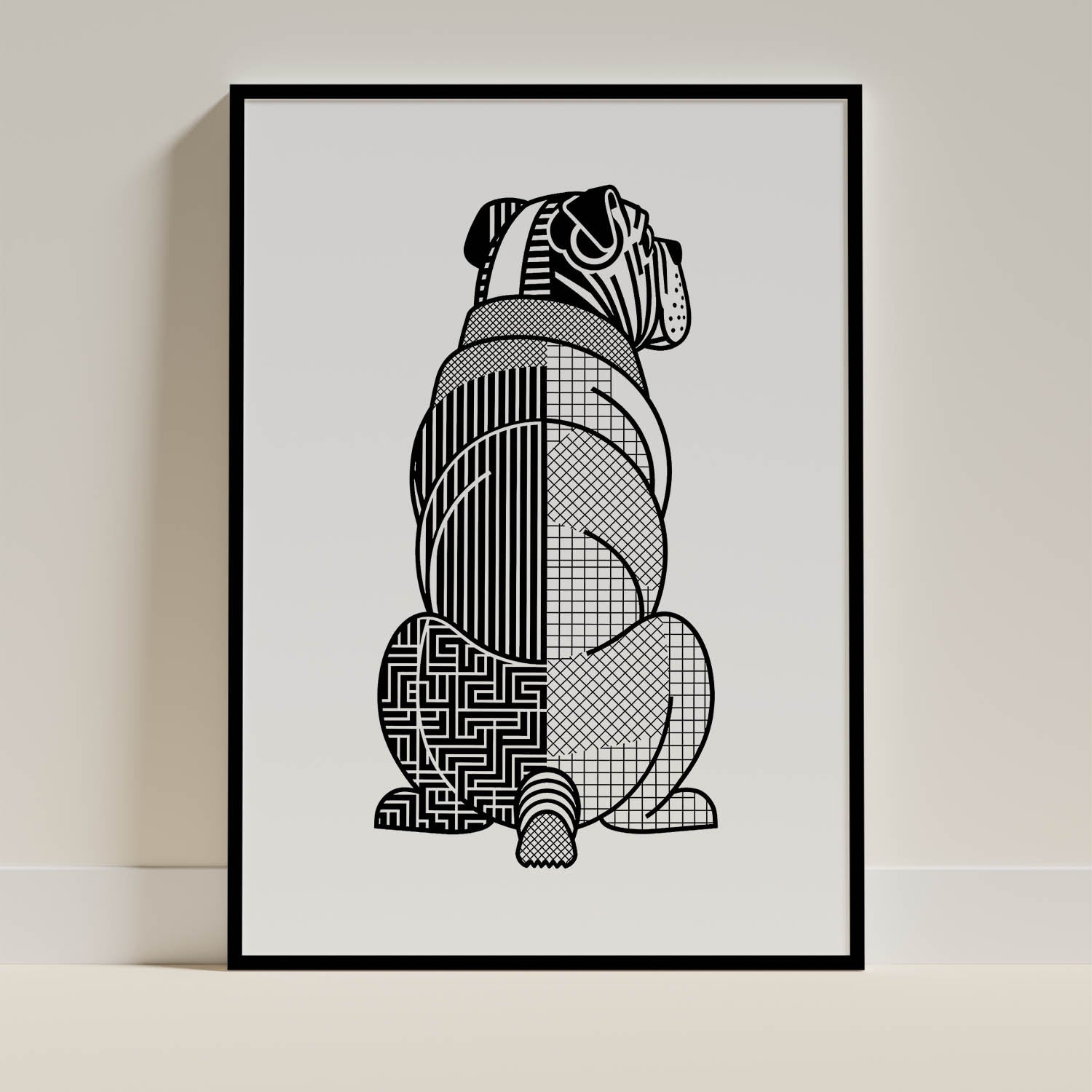 Neapolitan Mastiff Geometric Line Art mockup
