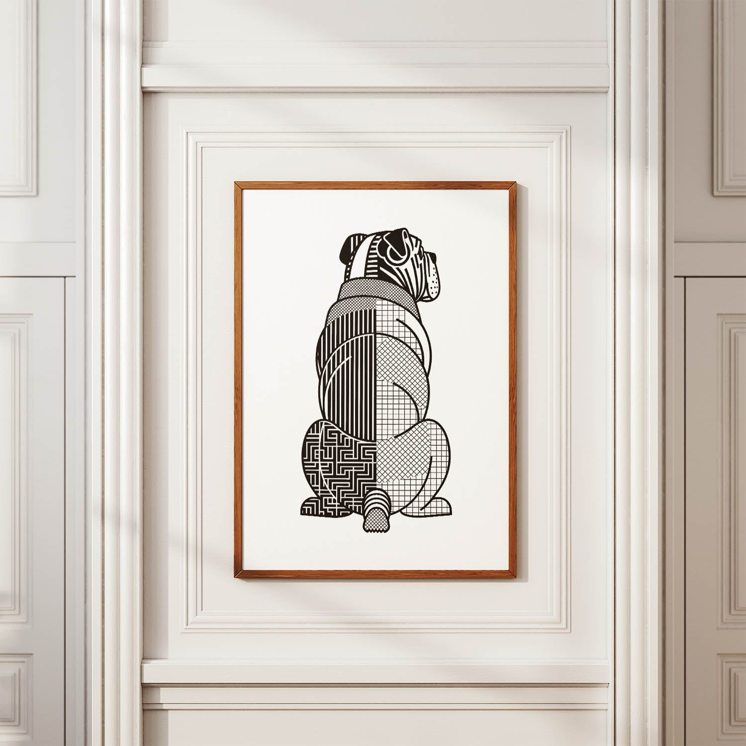 Neapolitan Mastiff Geometric Line Art mockup