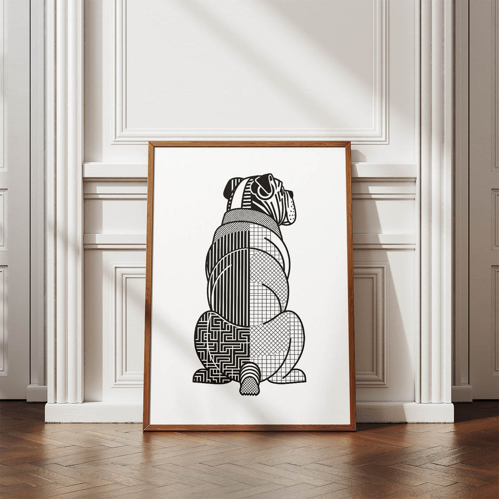 Neapolitan Mastiff Geometric Line Art mockup
