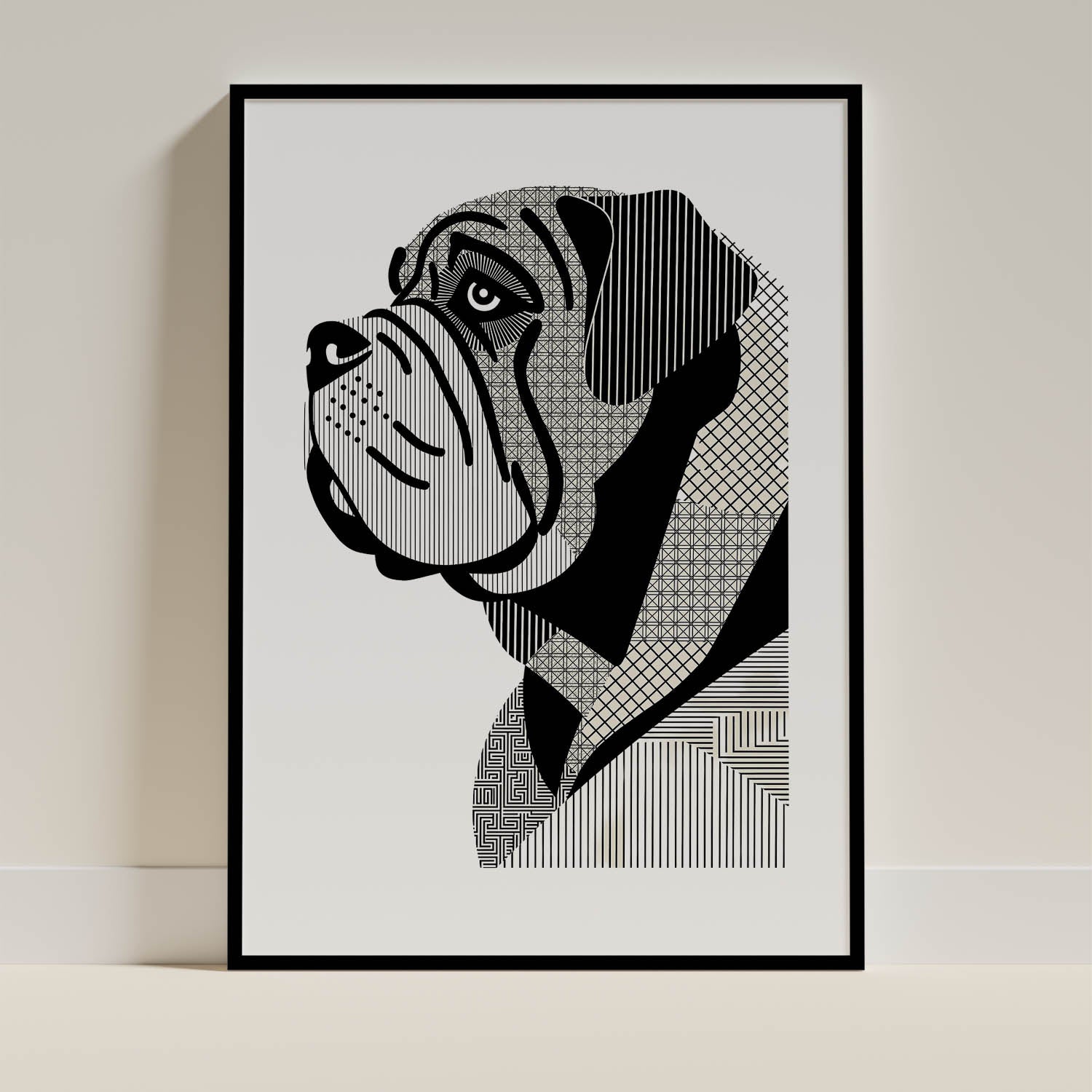 Neapolitan Mastiff Geometric Line Art mockup