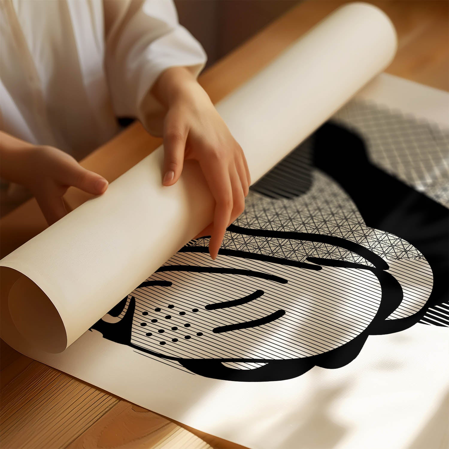 Neapolitan Mastiff Geometric Line Art mockup