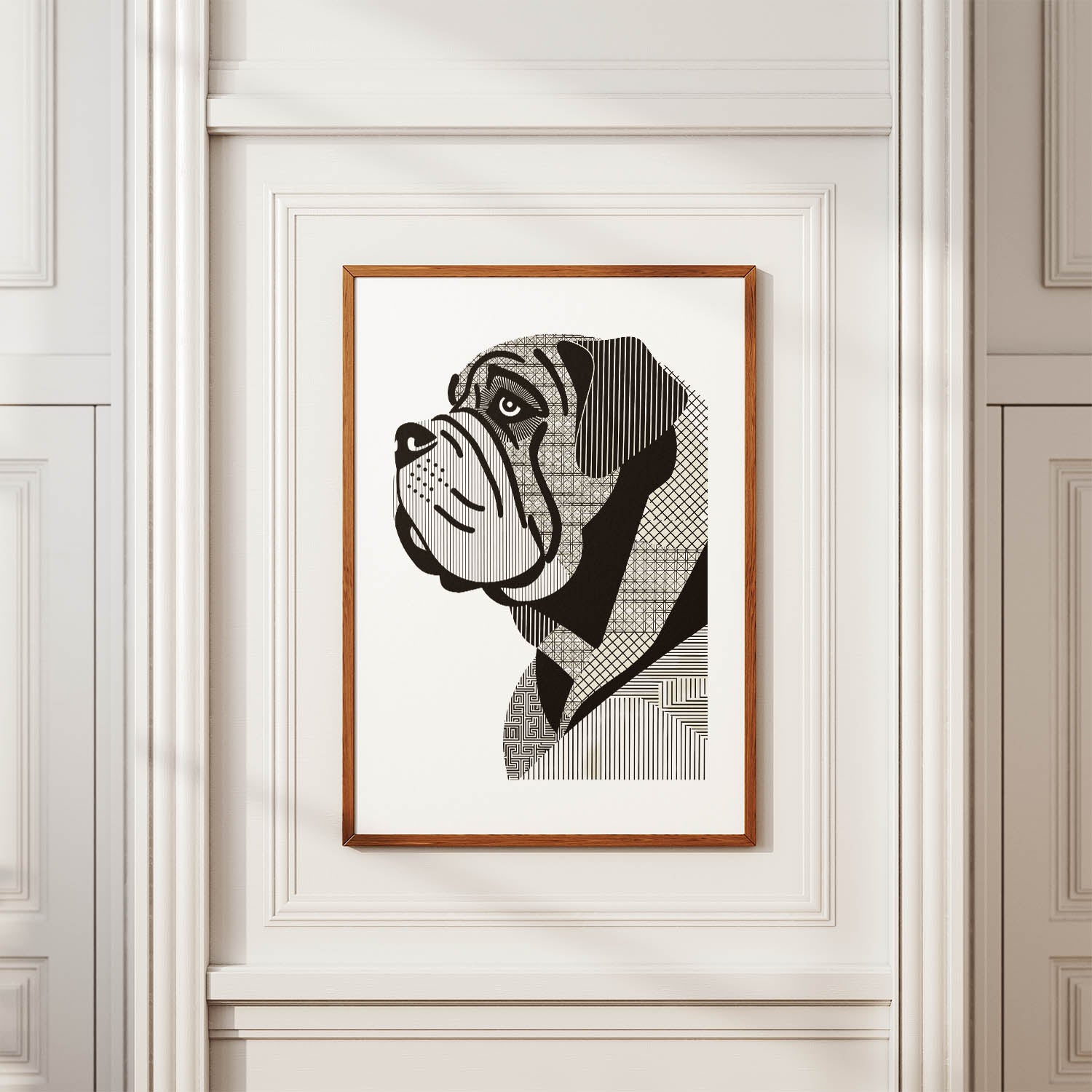 Neapolitan Mastiff Geometric Line Art mockup
