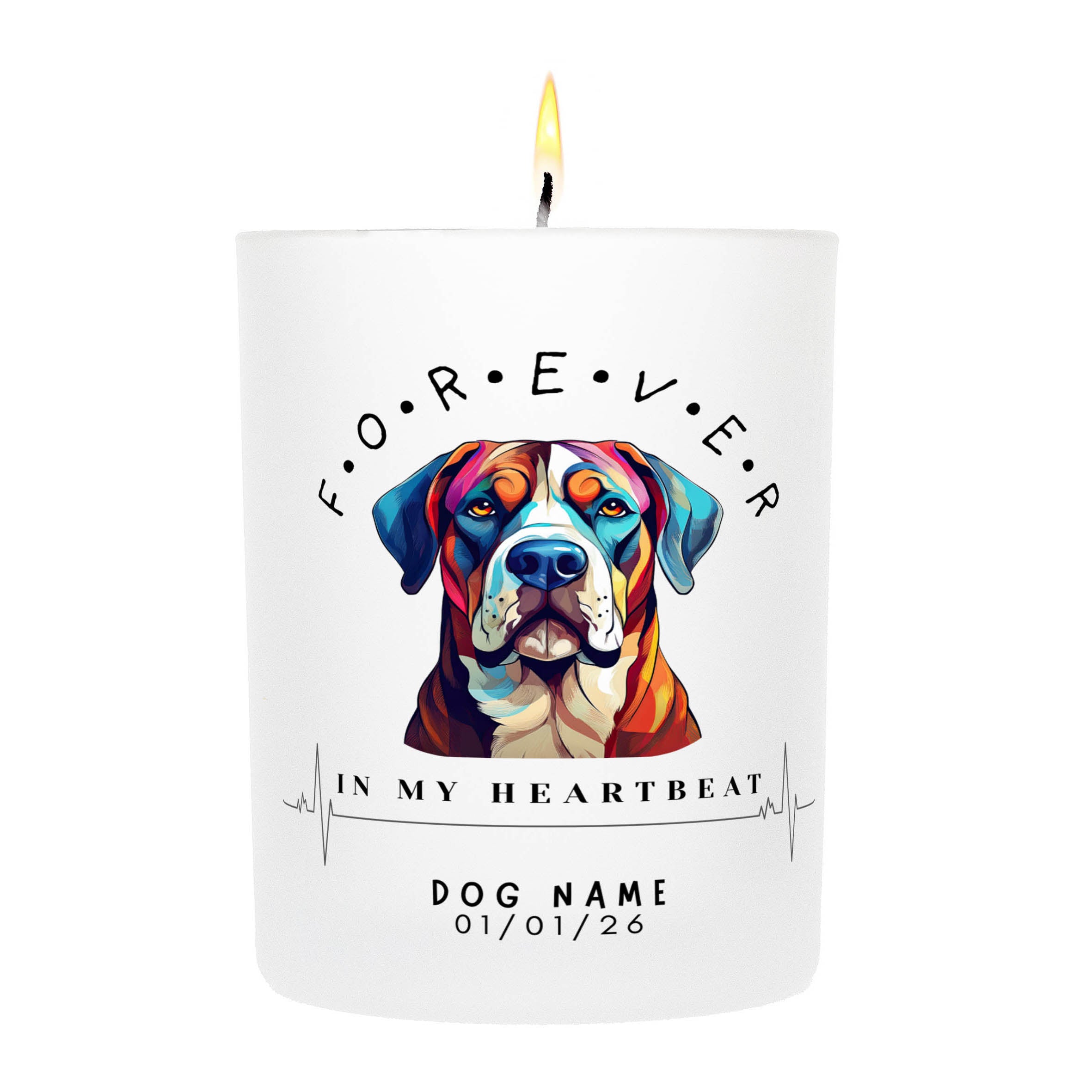 Neopolitan Mastiff – Forever in My Heartbeat Custom Candle