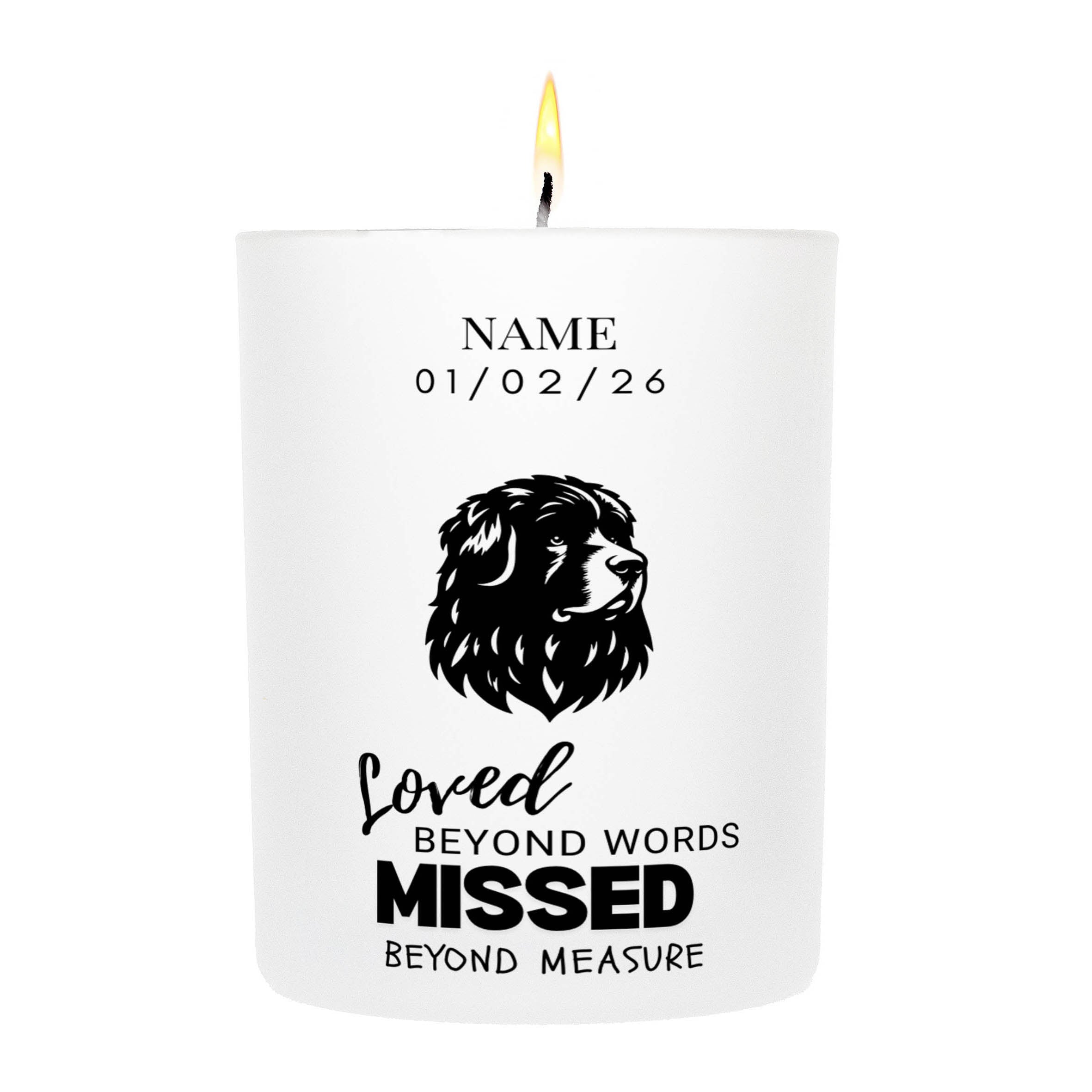 Newfoundland – Loved Beyond Words, Missed Beyond Measure Custom Candle