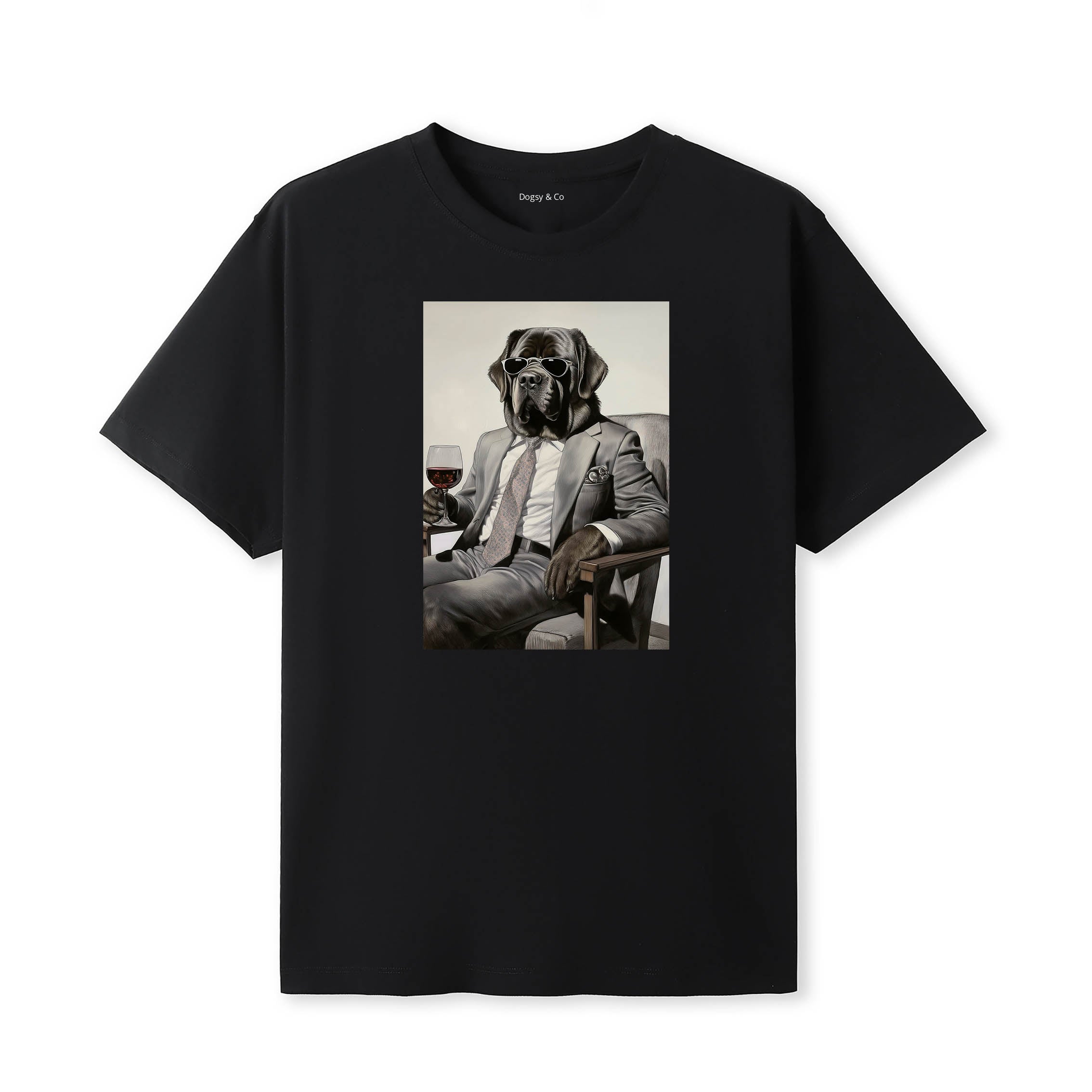 Newfoundland distinguished gentleman dog t-shirt - black