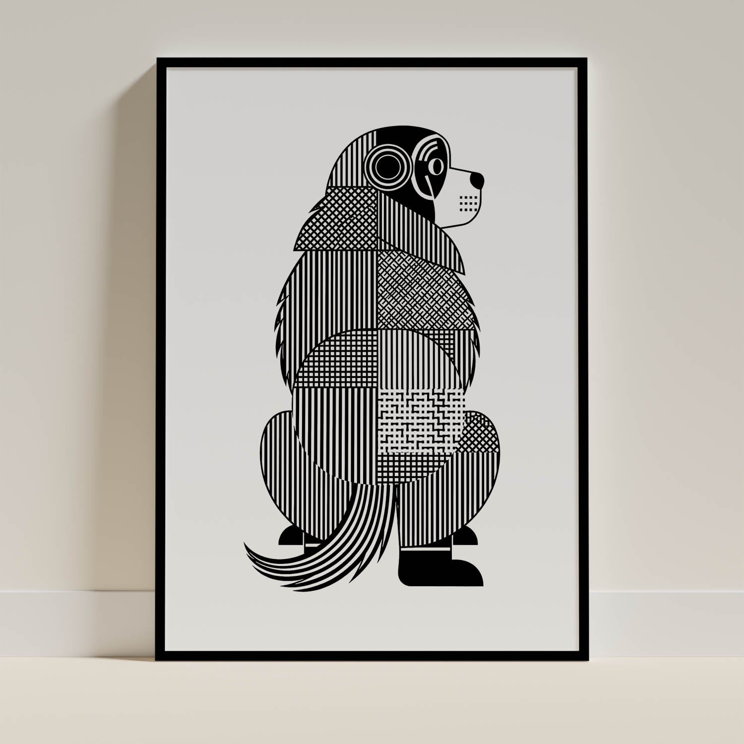 Newfoundland Geometric Line Art mockup