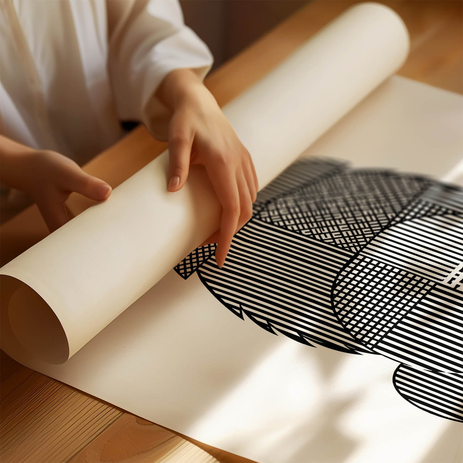 Newfoundland Geometric Line Art mockup