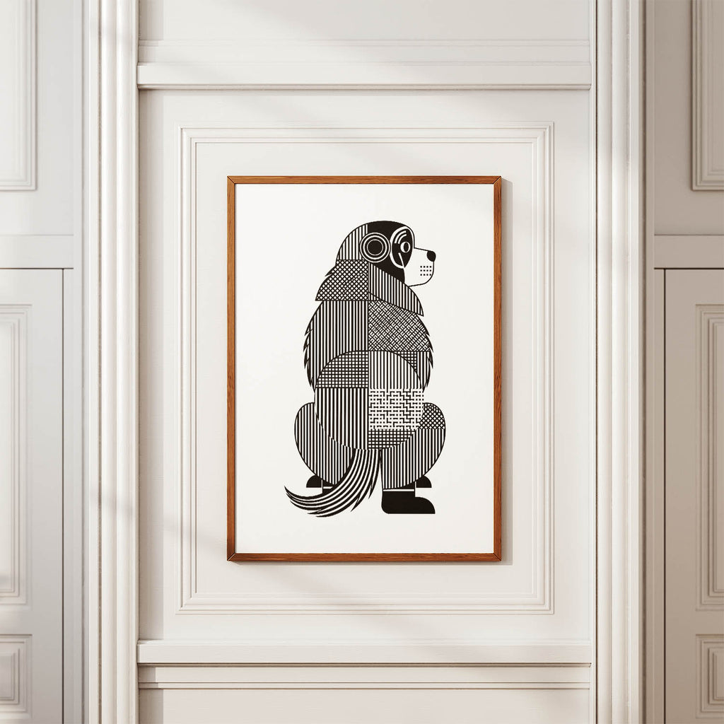 Newfoundland Geometric Line Art mockup
