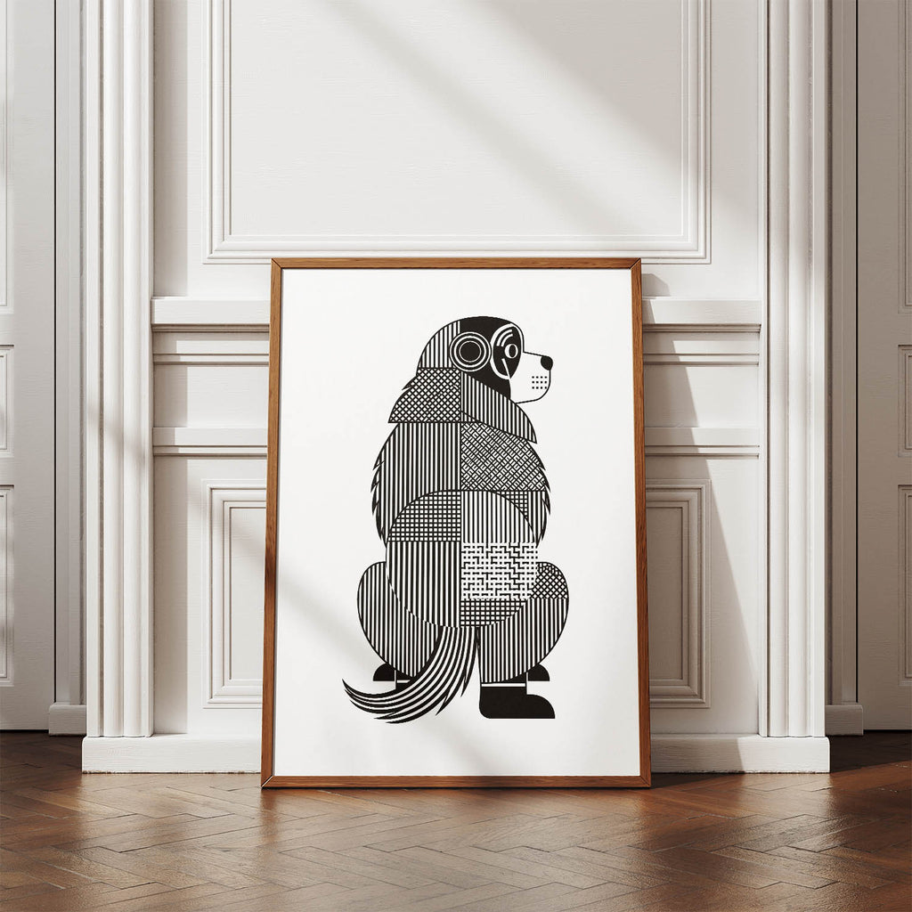 Newfoundland Geometric Line Art mockup