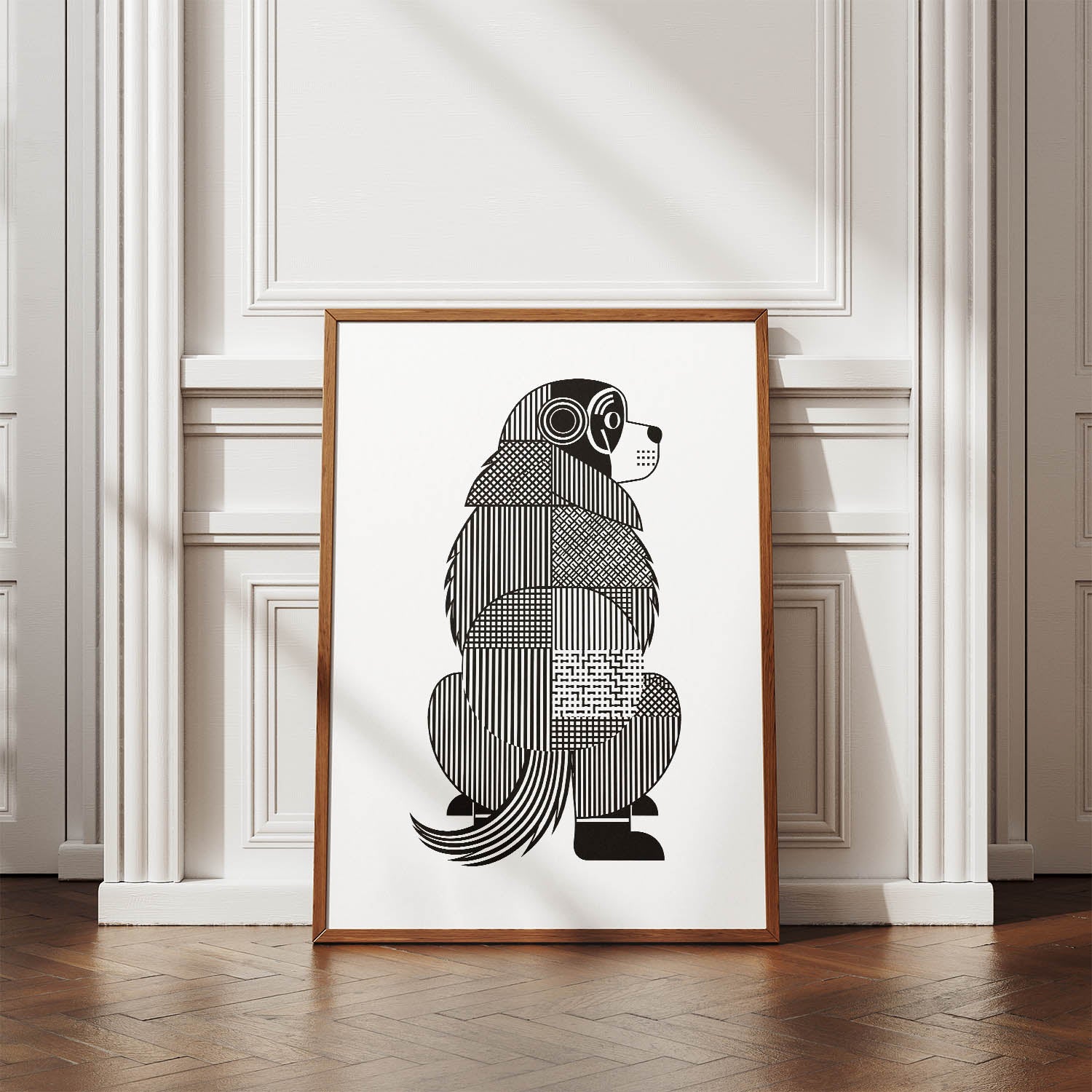 Newfoundland Geometric Line Art mockup