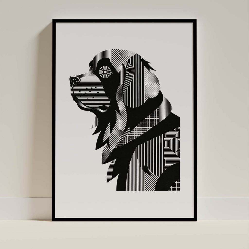 Newfoundland Geometric Line Art mockup