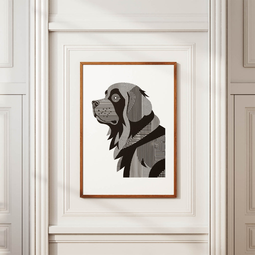 Newfoundland Geometric Line Art mockup