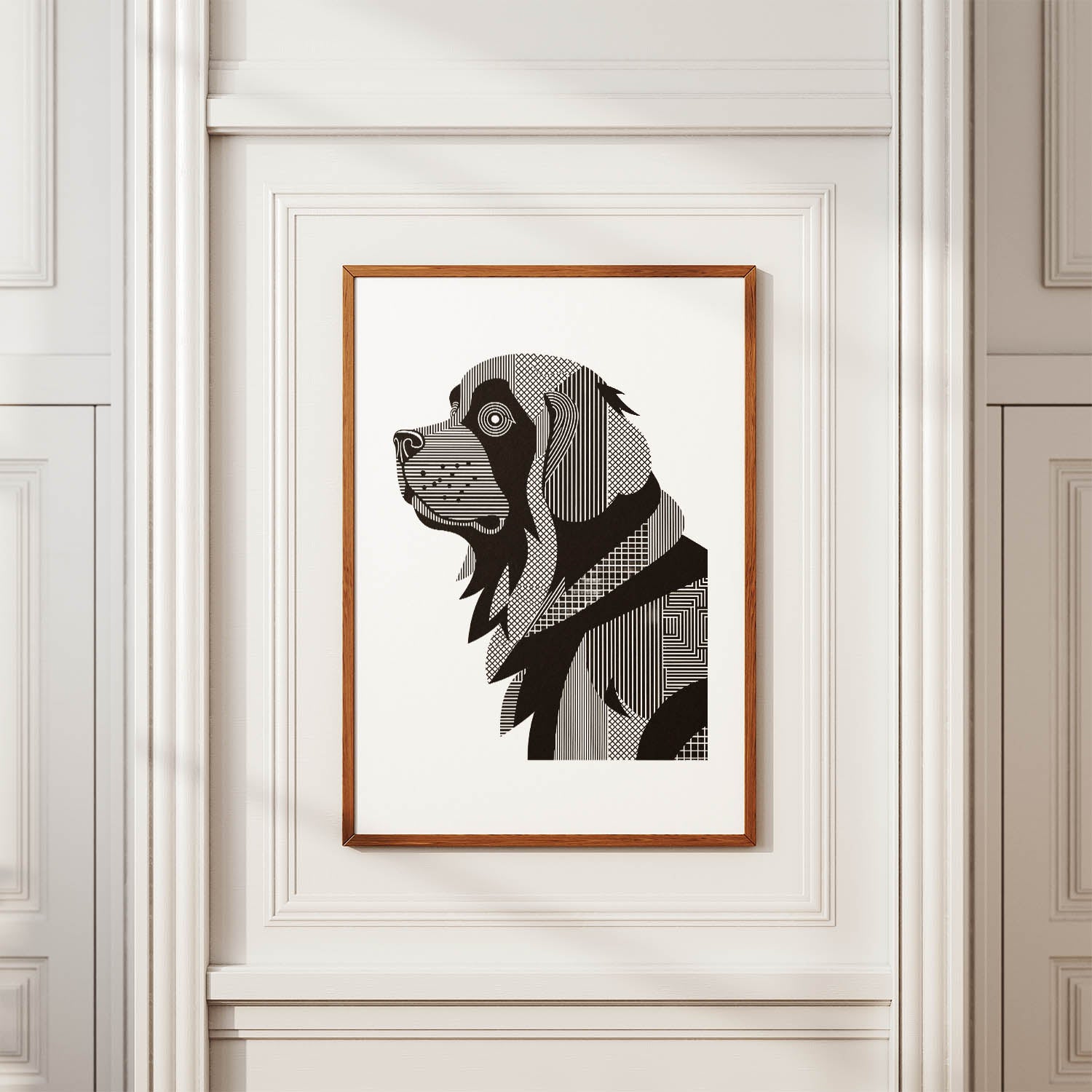 Newfoundland Geometric Line Art mockup