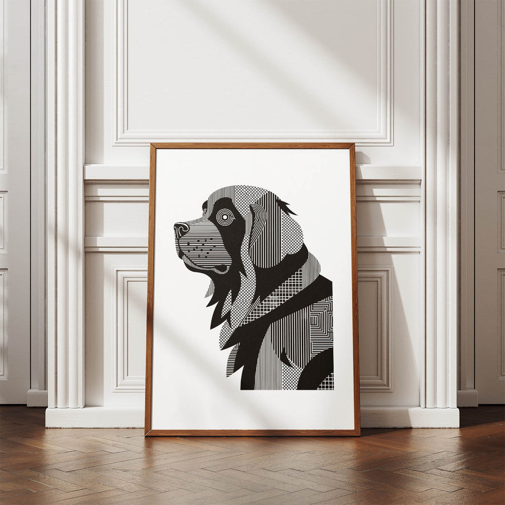 Newfoundland Geometric Line Art mockup