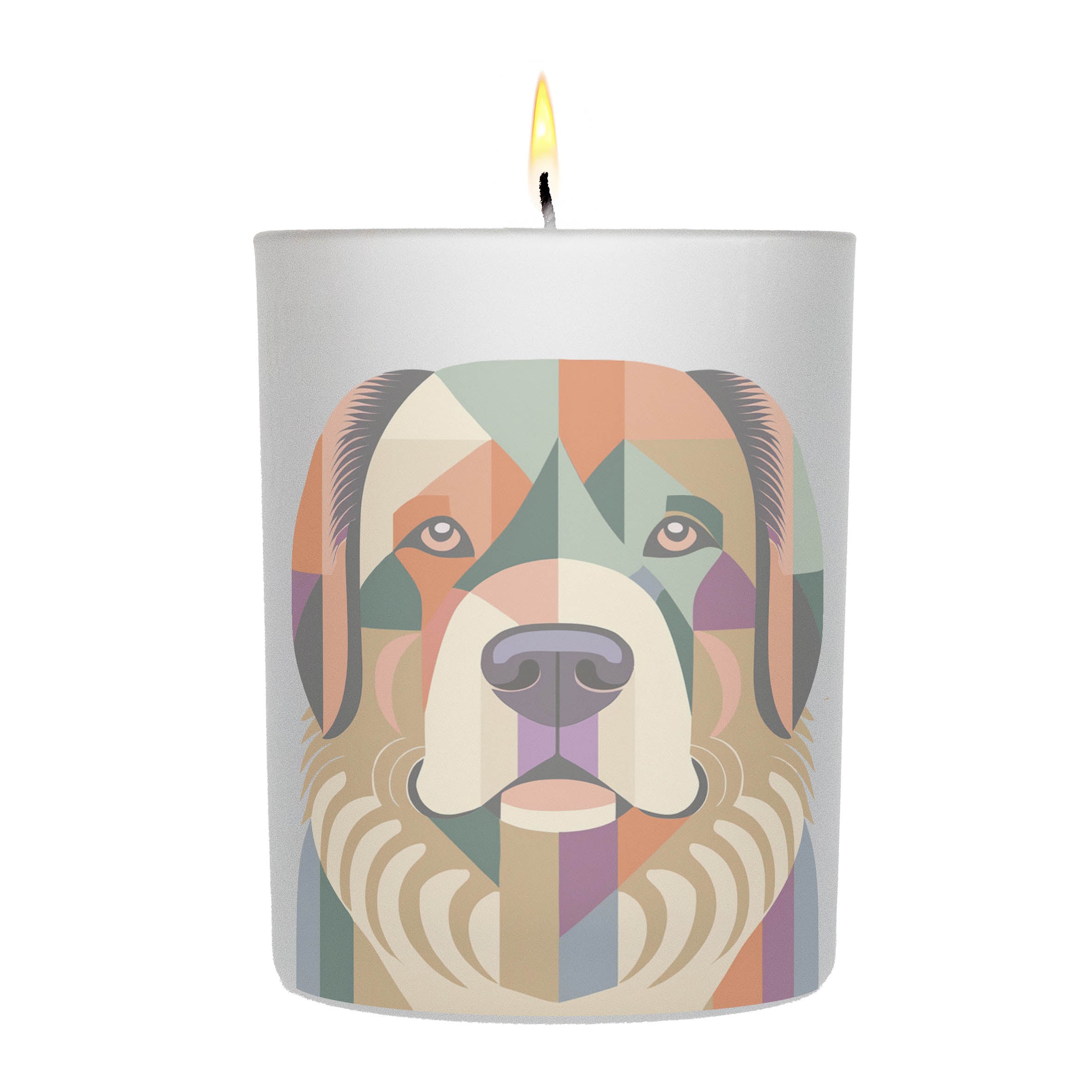 Newfoundland Graphic Retro Chic Frosted Candle