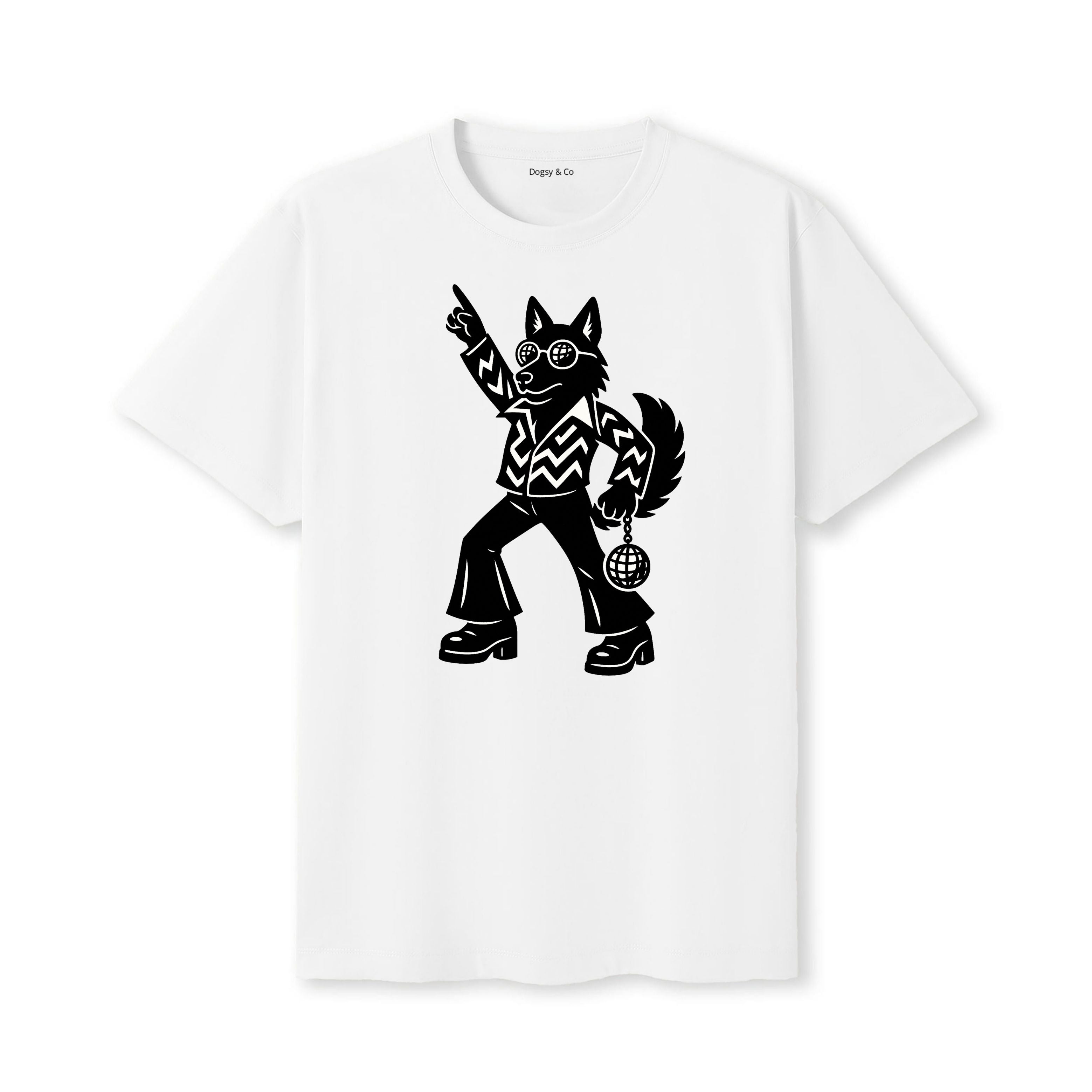 Norwegian Elkhound Disco Doggo T-Shirt - alternate view
