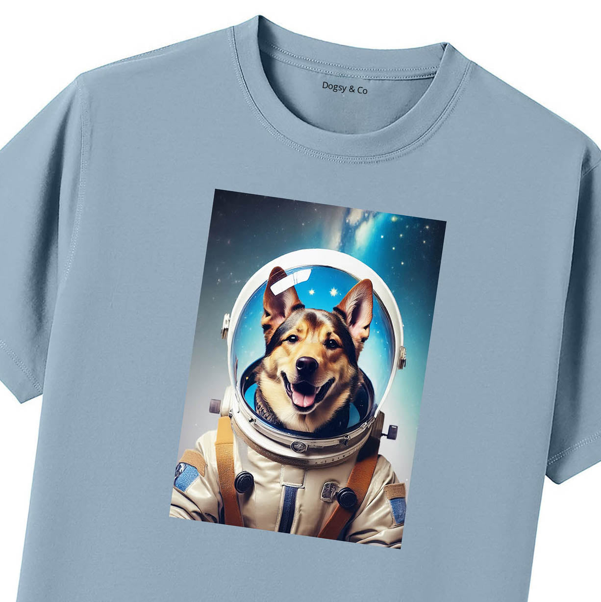 Blue T-Shirt Close Up